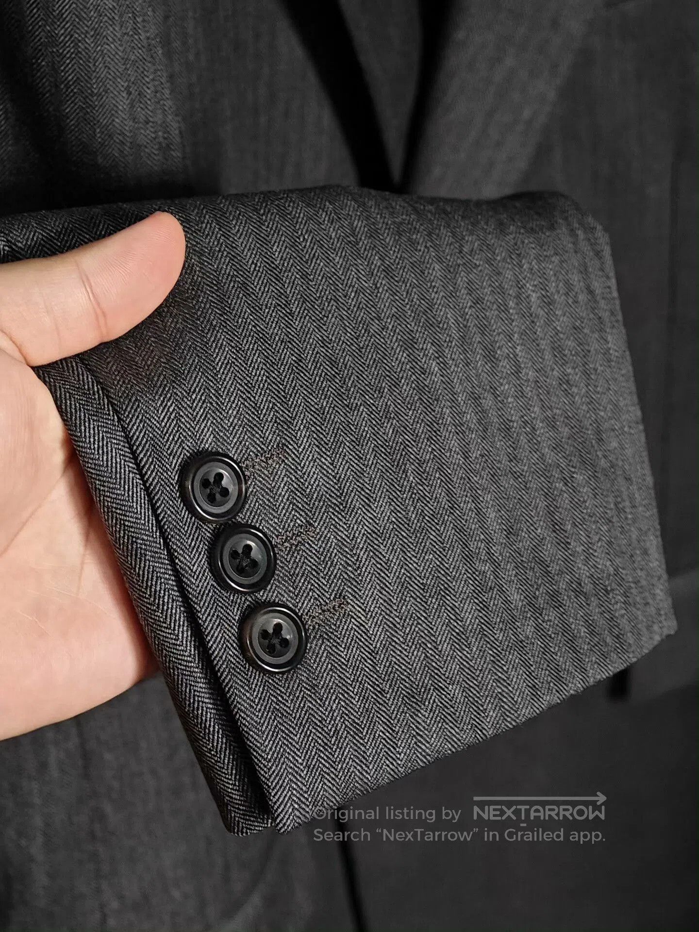 Japanese Brand Custom Gray Wool Suit by DORMEUIL. Size US XL / EU 56 / 4 - 4 Thumbnail