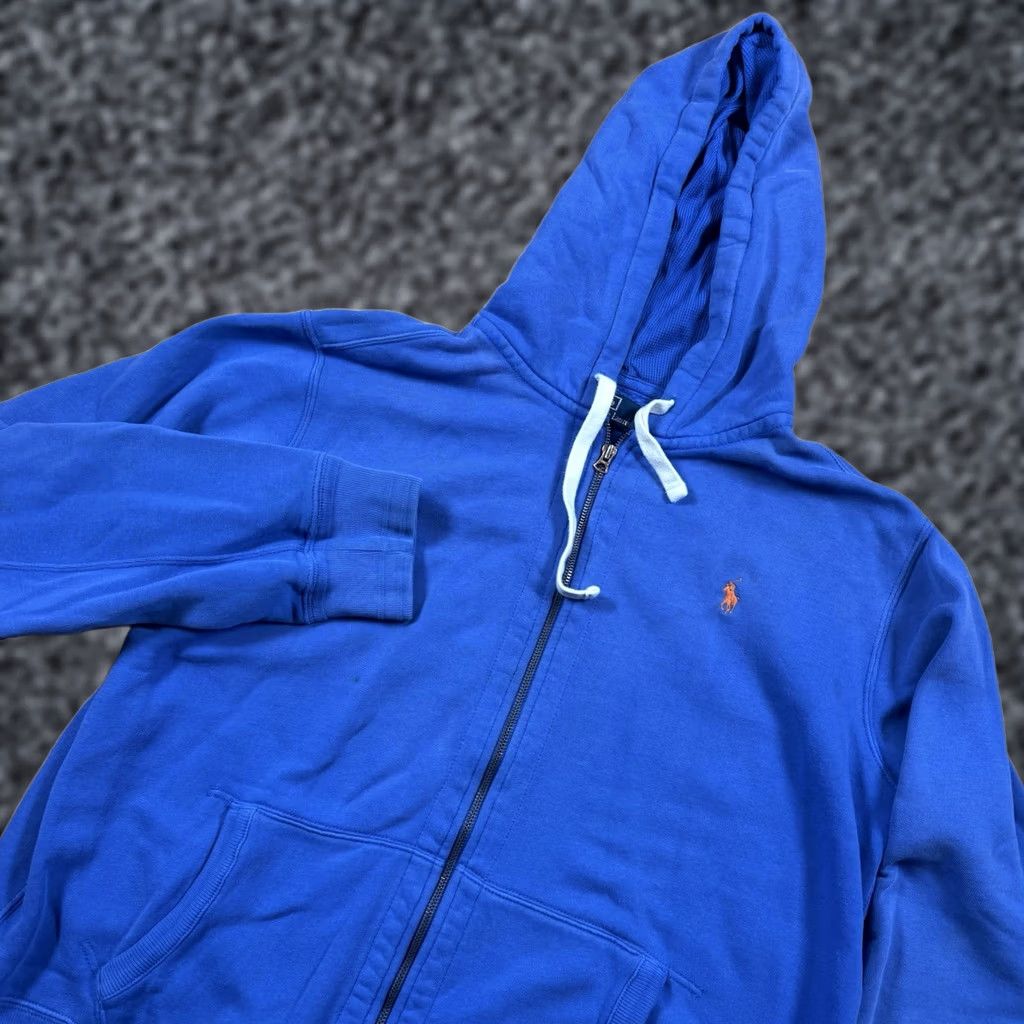 Polo Ralph Lauren Polo Ralph Lauren Hoodie Full Zip Hooded Sweatshirt Mens XL Blue Waffle Zip Front Size US XL / EU 56 / 4 - 1 Thumbnail