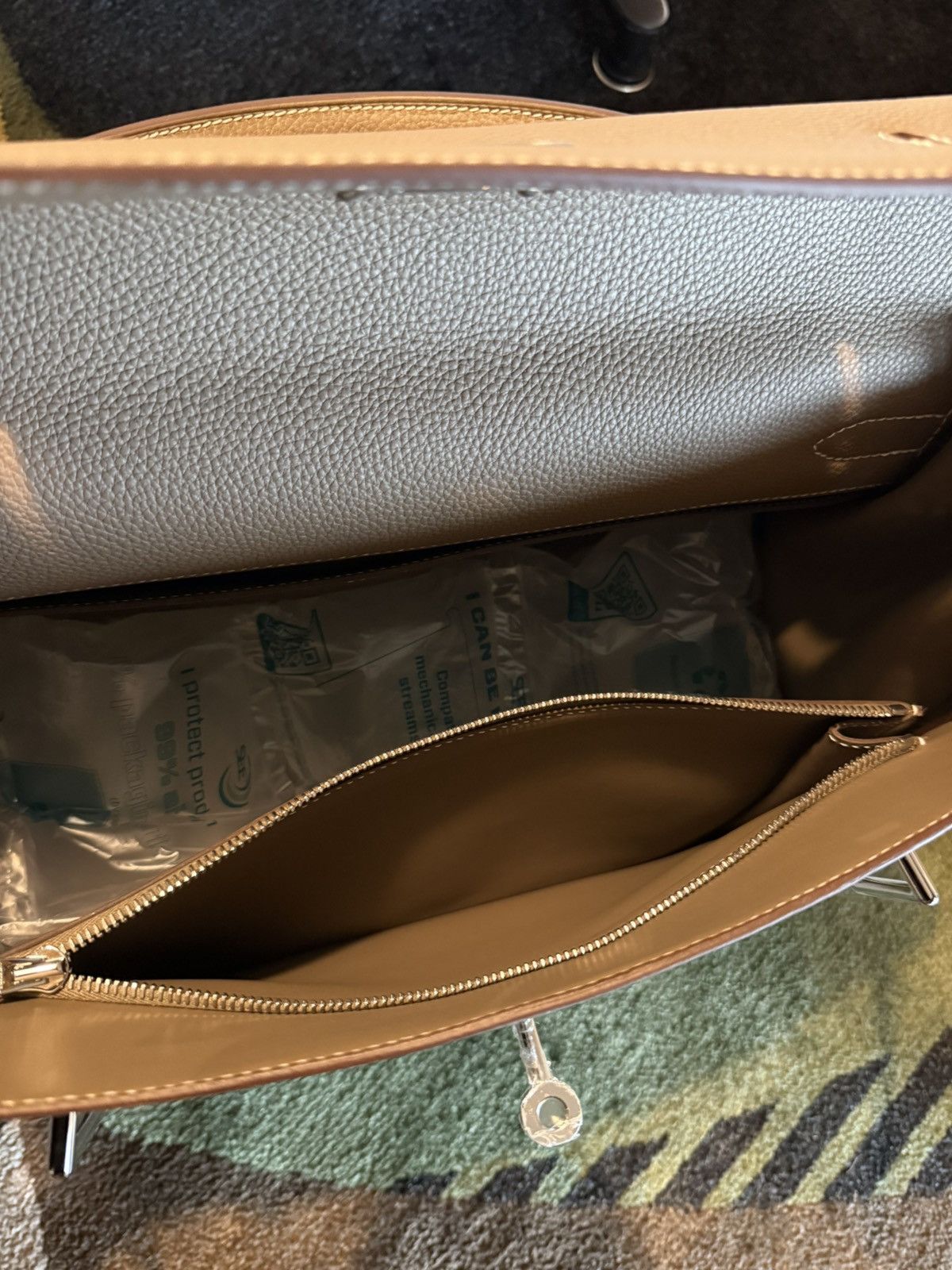 Hermes Hermès MAXI Kelly 42 Togo Leather Étoupe Size 42 - 17 Thumbnail