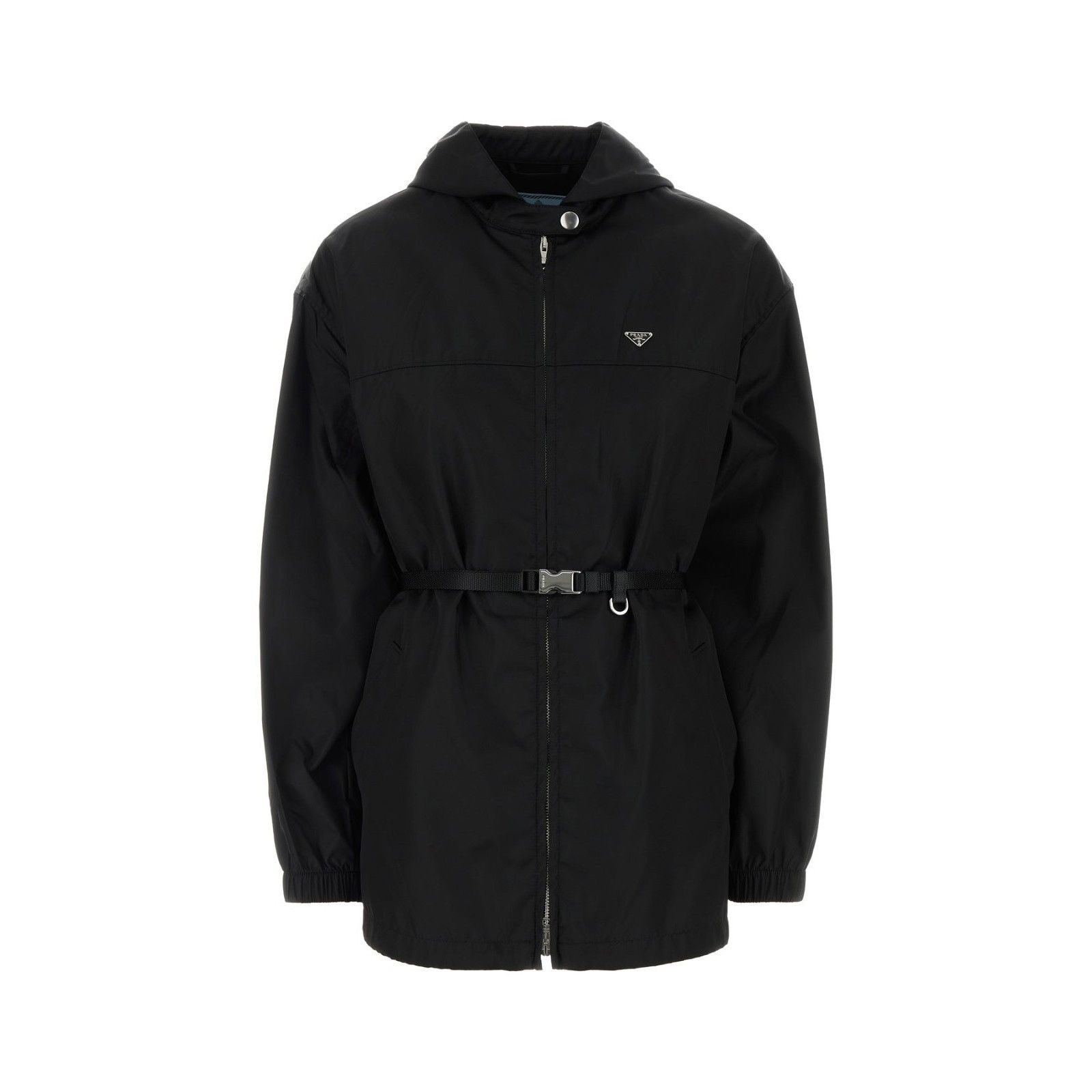 PRADA Black Re-Nylon Windbreaker New And Authentic (Women's