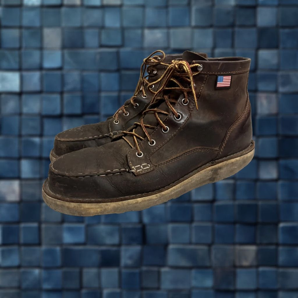 Danner Danner Bull Run Moc Toe USA Leather Work Boots Mens 13 D Brown 15564 READ Size US 13 / EU 46 - 1 Thumbnail