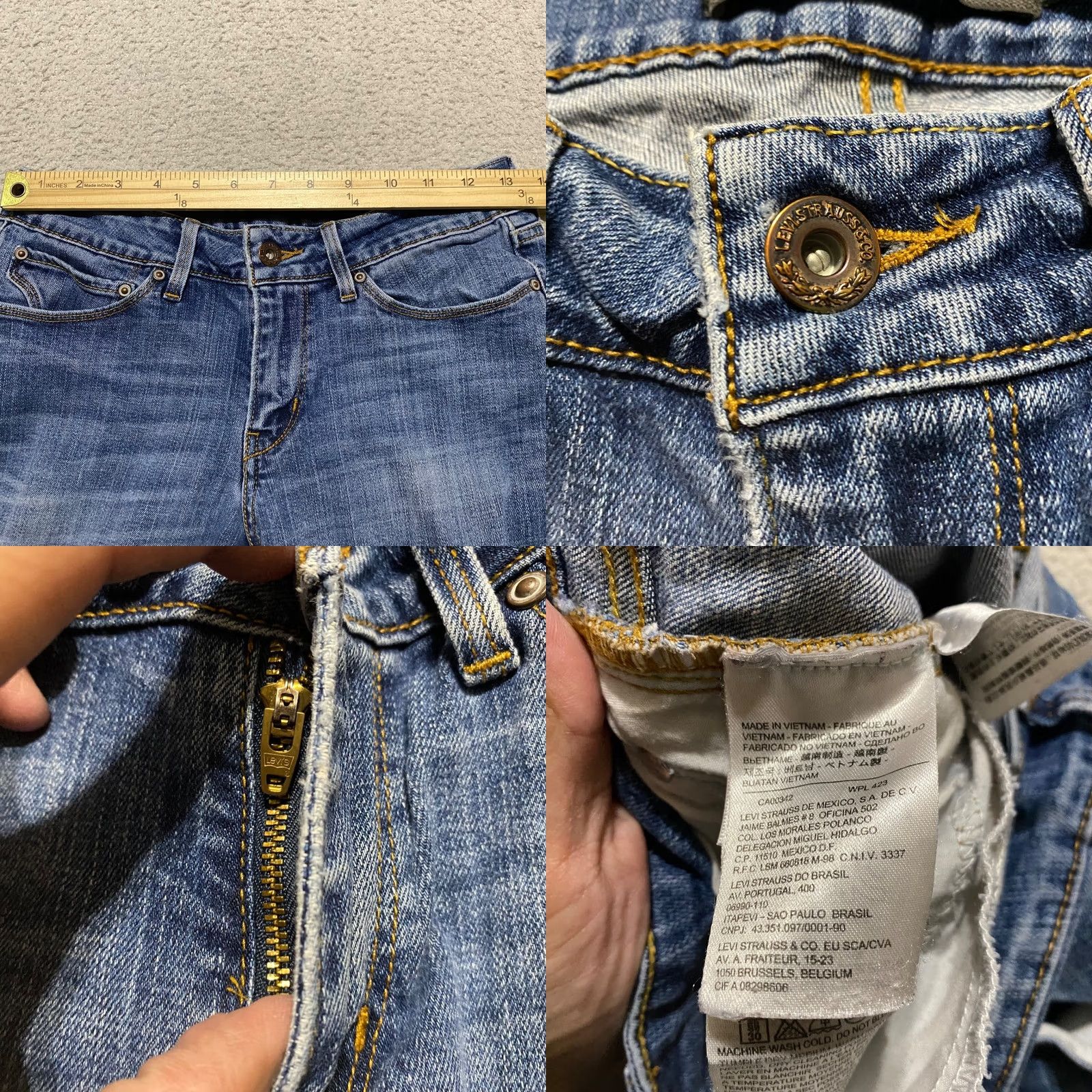 Levi's Levi's Jeans Blue Denim Medium Wash Low Rise Skinny 28 Regular Womens Pants 5-Pocket Design Stretch Size 28" / US 6 / IT 42 - 8 Thumbnail