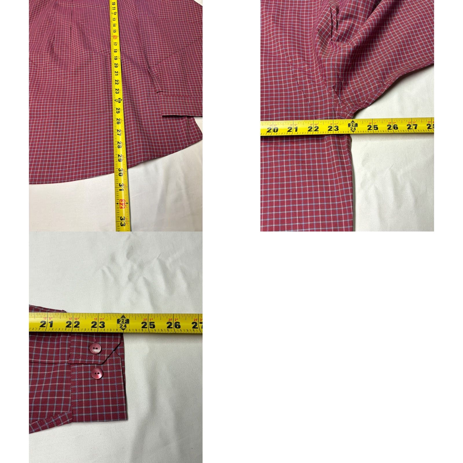 Vintage Nwt Burma Bibas Mens Button-Down Shirt Long Sleeve Checkered Cotton M Red Size US M / EU 48-50 / 2 - 8 Thumbnail