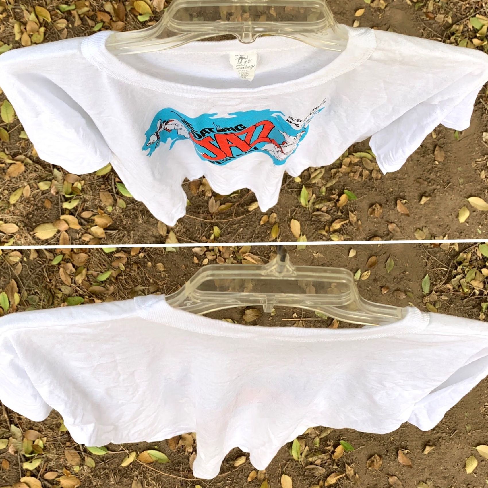 Vintage VINTAGE Tee Swing The Floating Jazz Festival S/S Norway M/S SEAWARD T-Shirt XL Made In USA Men White 1980s graphic tee Size US XL / EU 56 / 4 - 4 Thumbnail