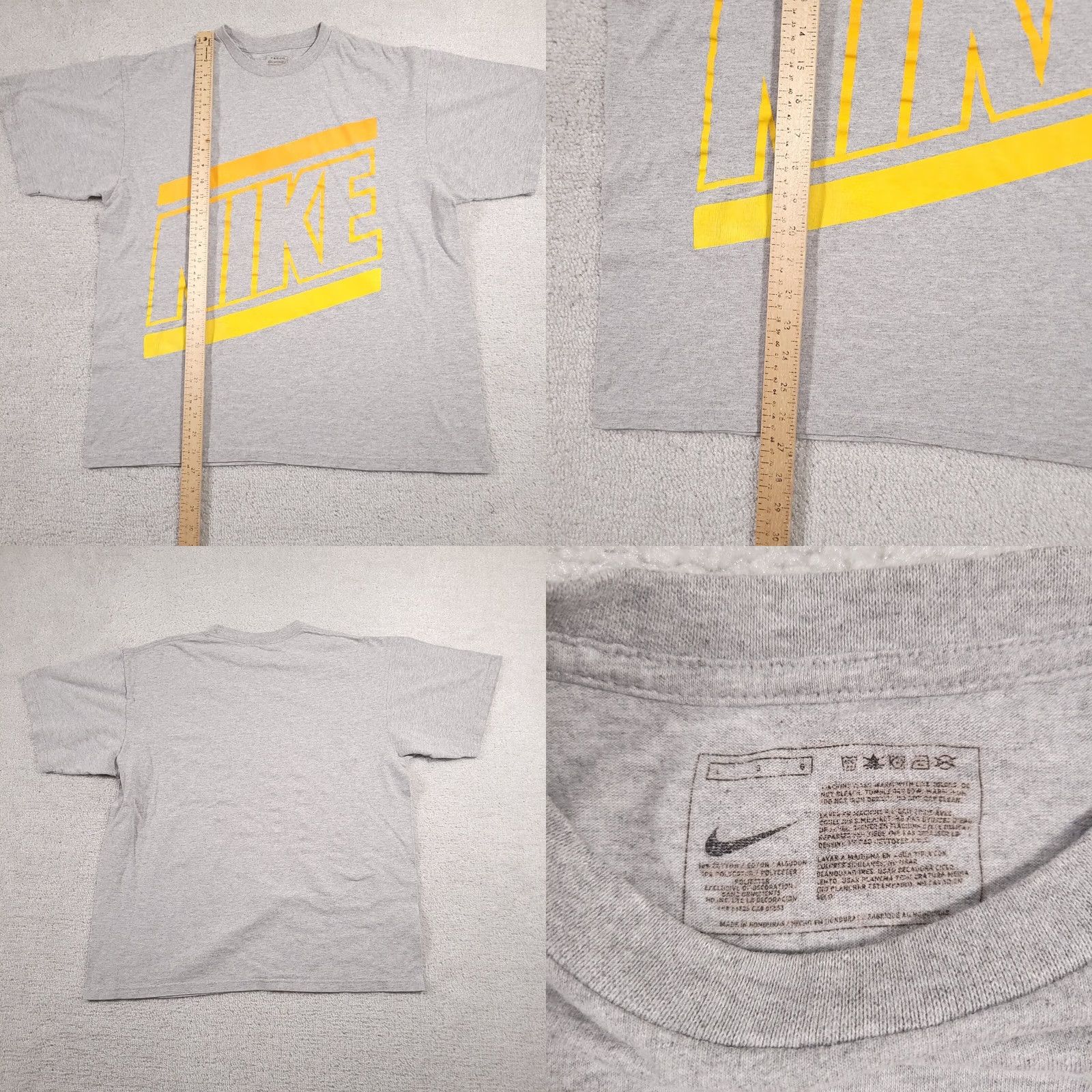 Nike Nike Big Logo Spellout Gray Men’s Large Y2K Athletic Graphic T-Shirt Tee Size US L / EU 52-54 / 3 - 8 Thumbnail
