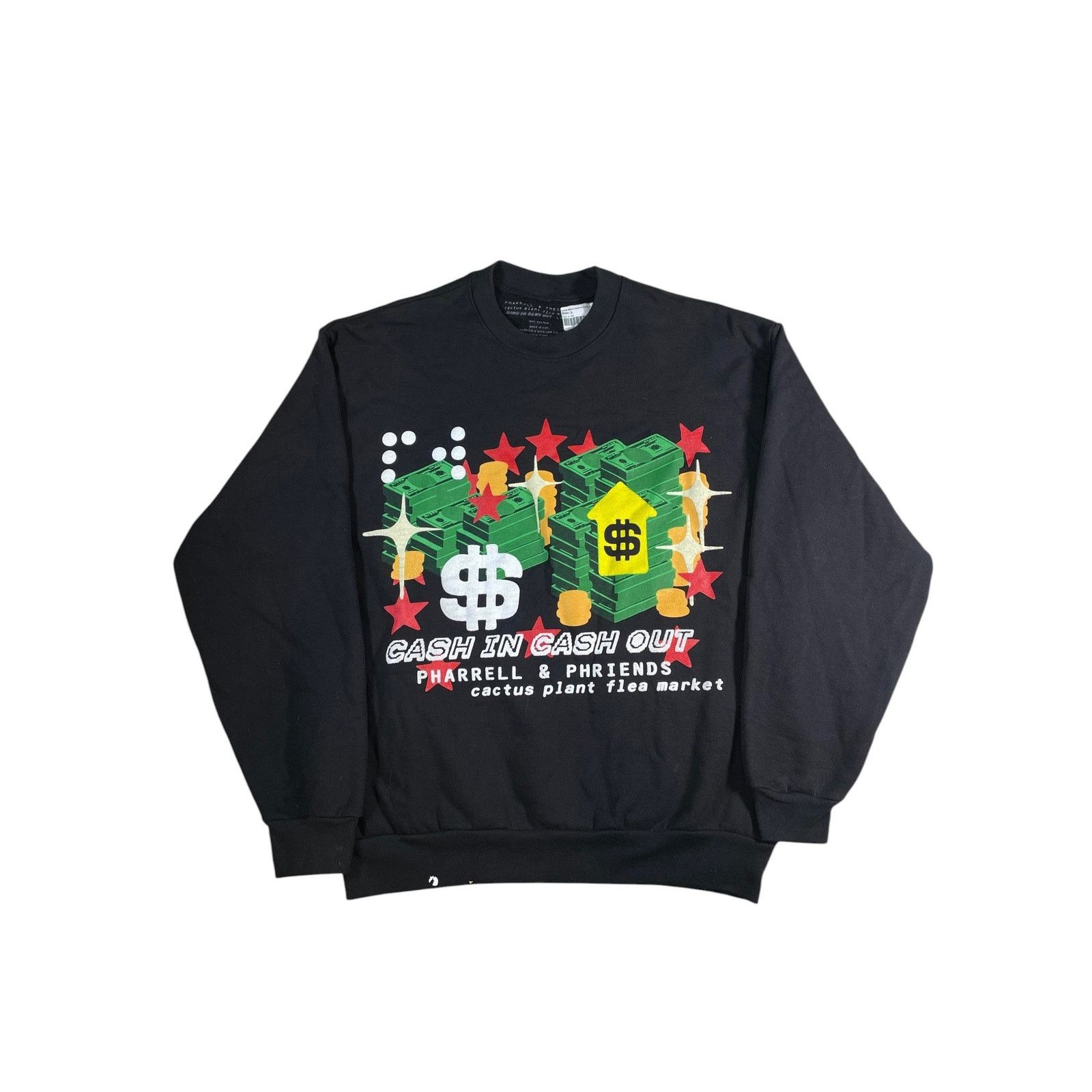 Cactus Plant Flea Market CPFM Cash In Cash Out Black Crewneck Size US L / EU 52-54 / 3 - 1 Thumbnail
