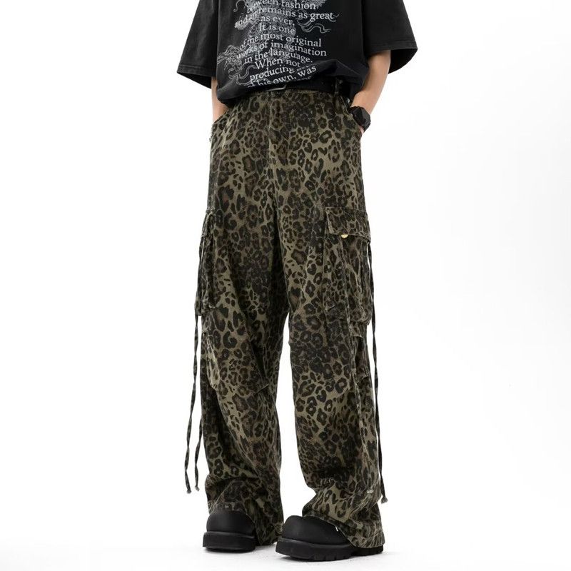 Japanese Brand × Jean Leopard Baggy Stacked Cargo Jeans Size US 34 / EU 50 - 5 Thumbnail