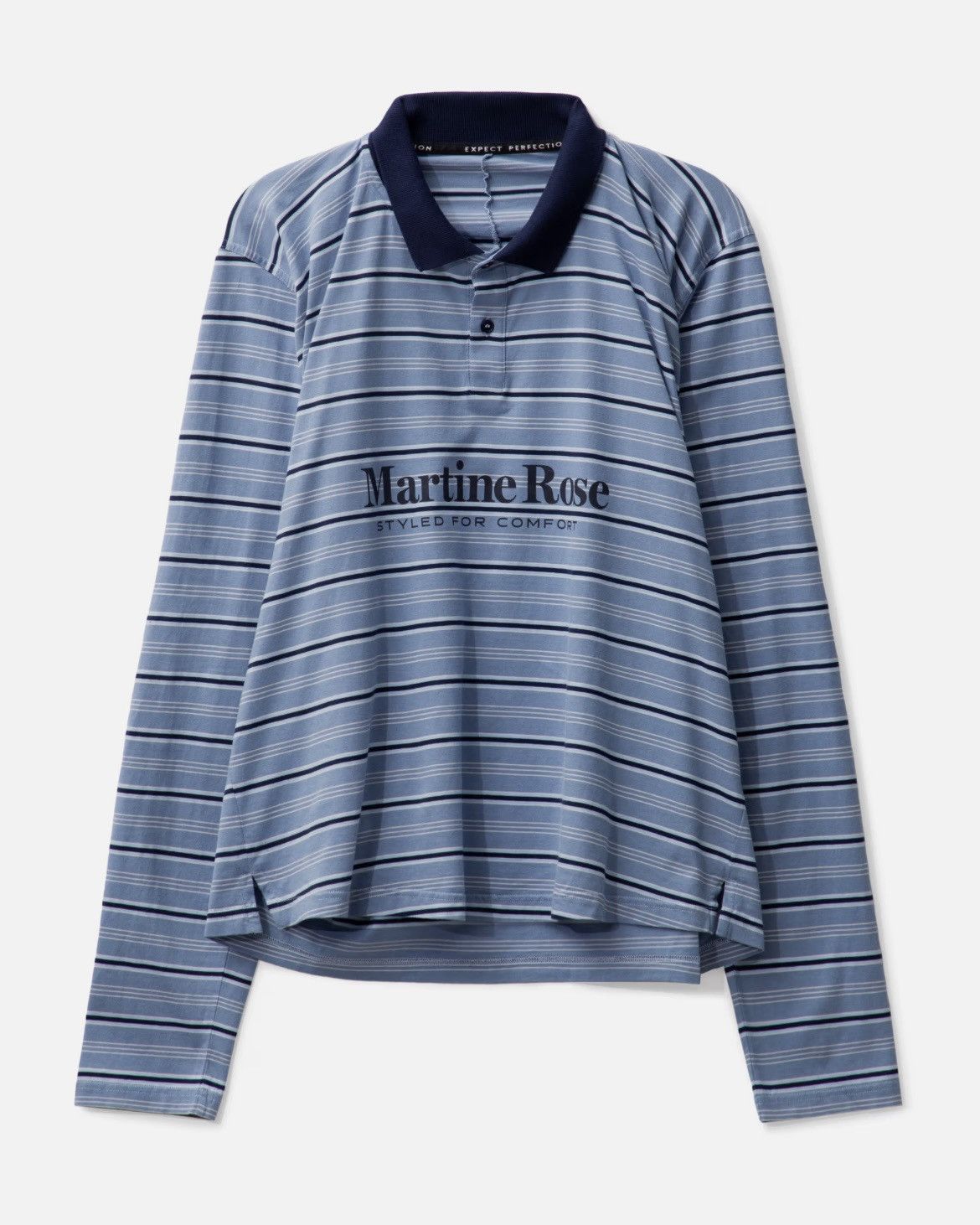Martine Rose Pulled neck striped LS polo shirt Size US L / EU 52-54 / 3 - 2 Thumbnail