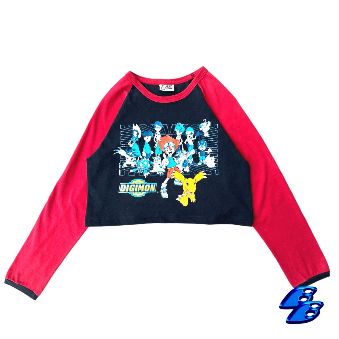 Anime Digimon crop tee Vintage 2000 Official long sleeve Size S / US 4 / IT 40 - 1 Thumbnail