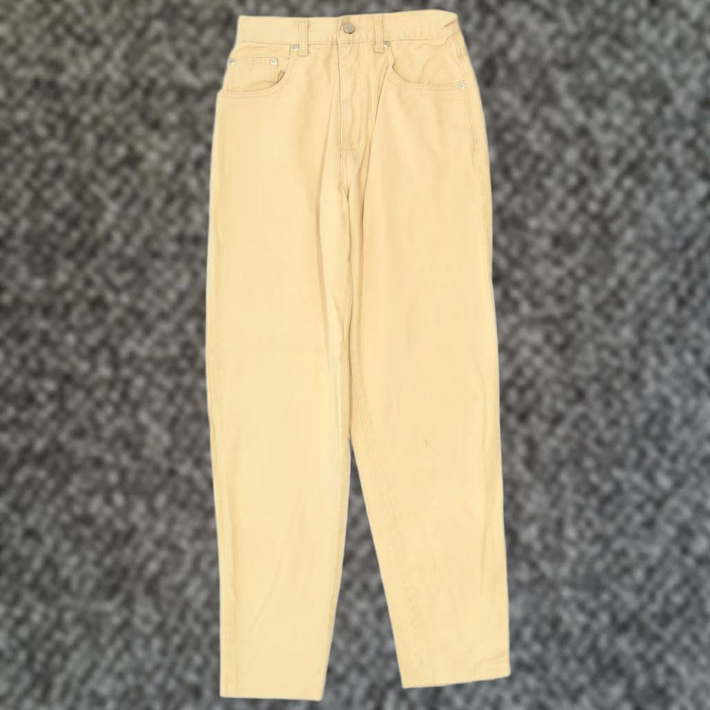 Vintage VANILIA & CO. Womens Tapered Jeans Beige Cotton Classic W26 L29 Size 26" / US 2 / IT 38 - 1 Thumbnail