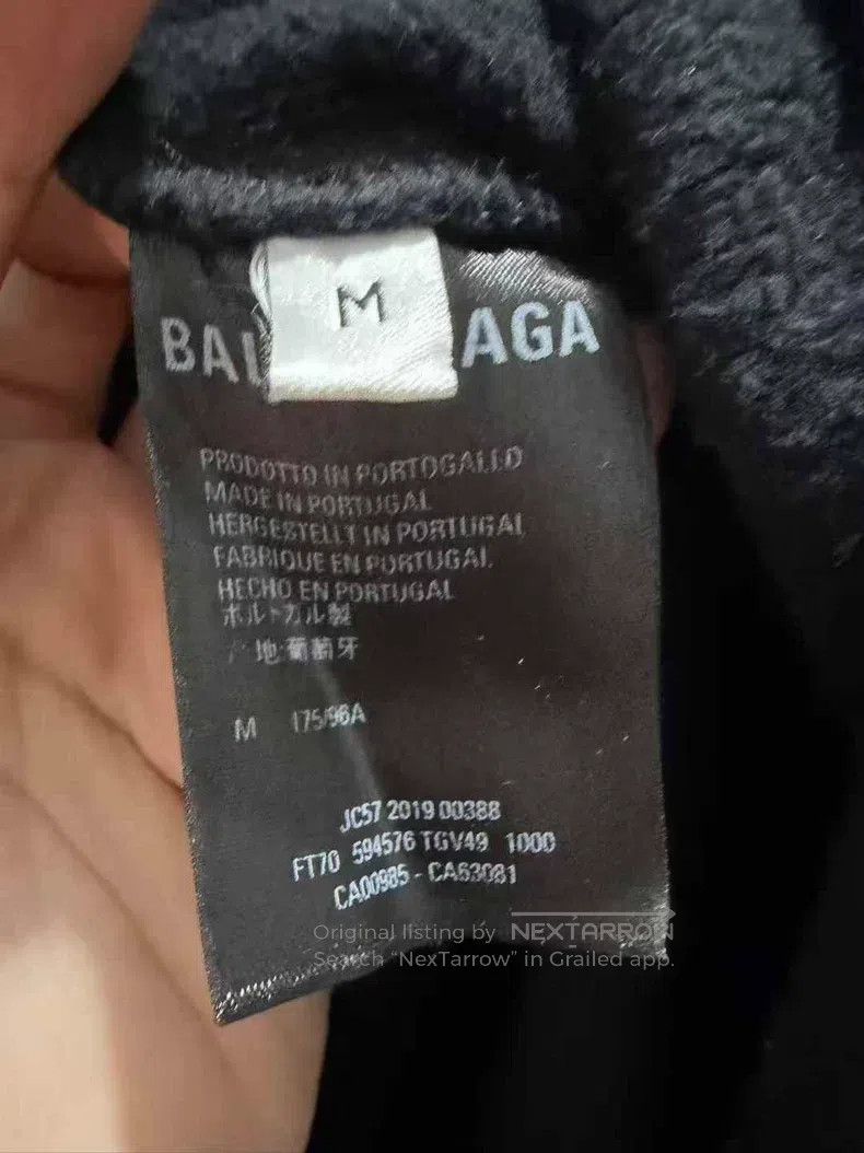 Balenciaga Balenciaga Black Embroidered Wheat Crown Sweatshirt Size US M / EU 48-50 / 2 - 4 Thumbnail