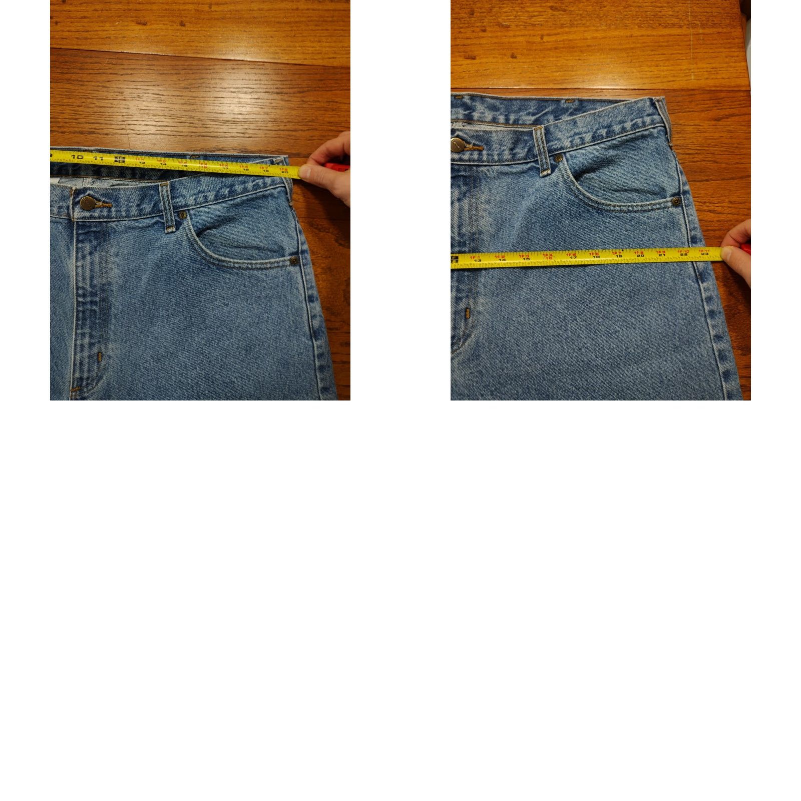 Carhartt VINTAGE Carhartt Jeans 40x32 Denim Light Blue 5-Pocket Relaxed Fit Mens B18 STW 90s Logo USA made in Mexico Size US 40 / EU 56 - 9 Thumbnail