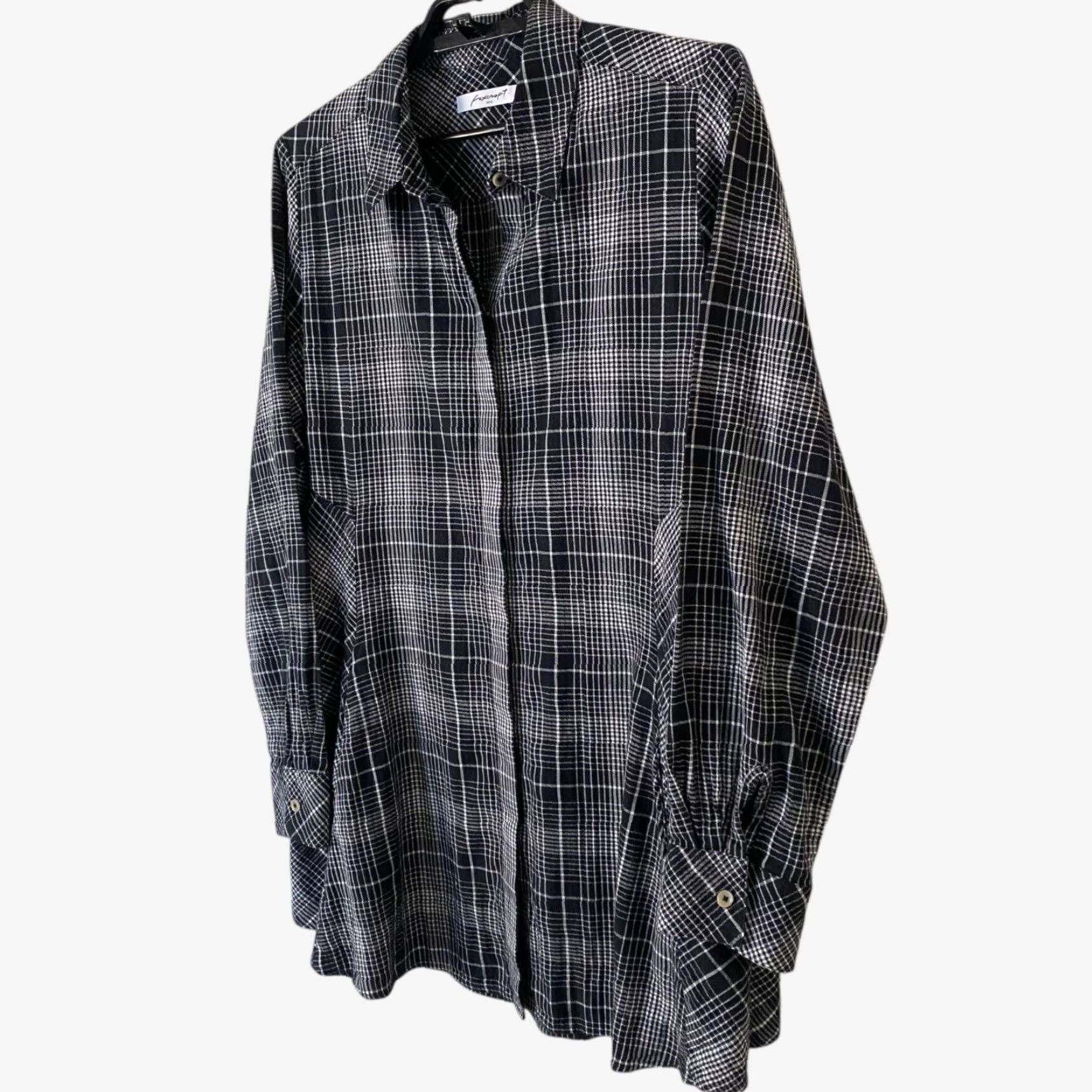 Vintage VINTAGE Foxcroft Plaid Tunic Button-Up Long Sleeve Women’s Size 14 Casual Workwear Black Size XL / US 12-14 / IT 48-50 - 2 Thumbnail
