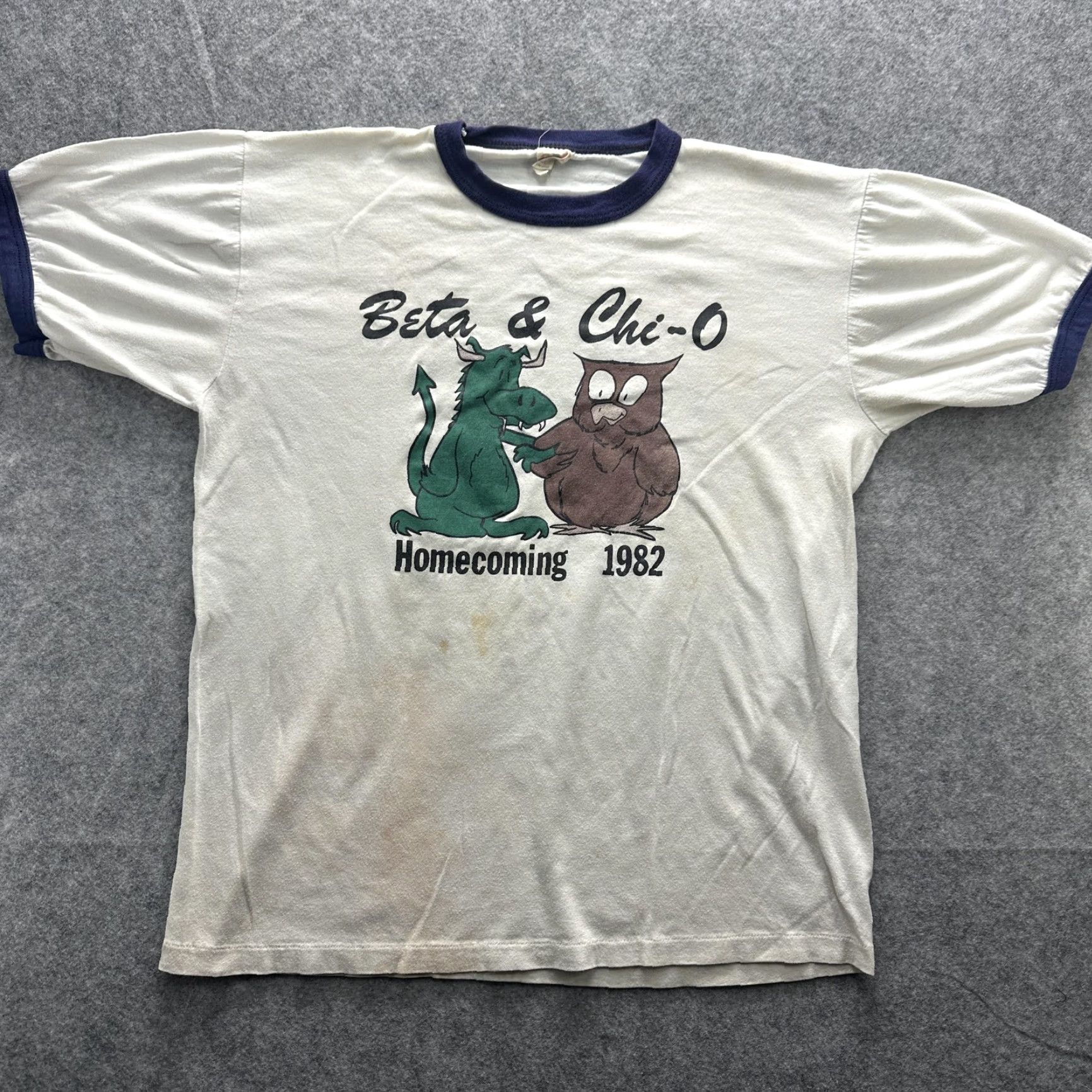 Other VINTAGE Pabst Blue Ribbon Shirt Mens XL Ringer Bet a & Chi-O Homecoming 1982 80s Size US XL / EU 56 / 4 - 2 Thumbnail
