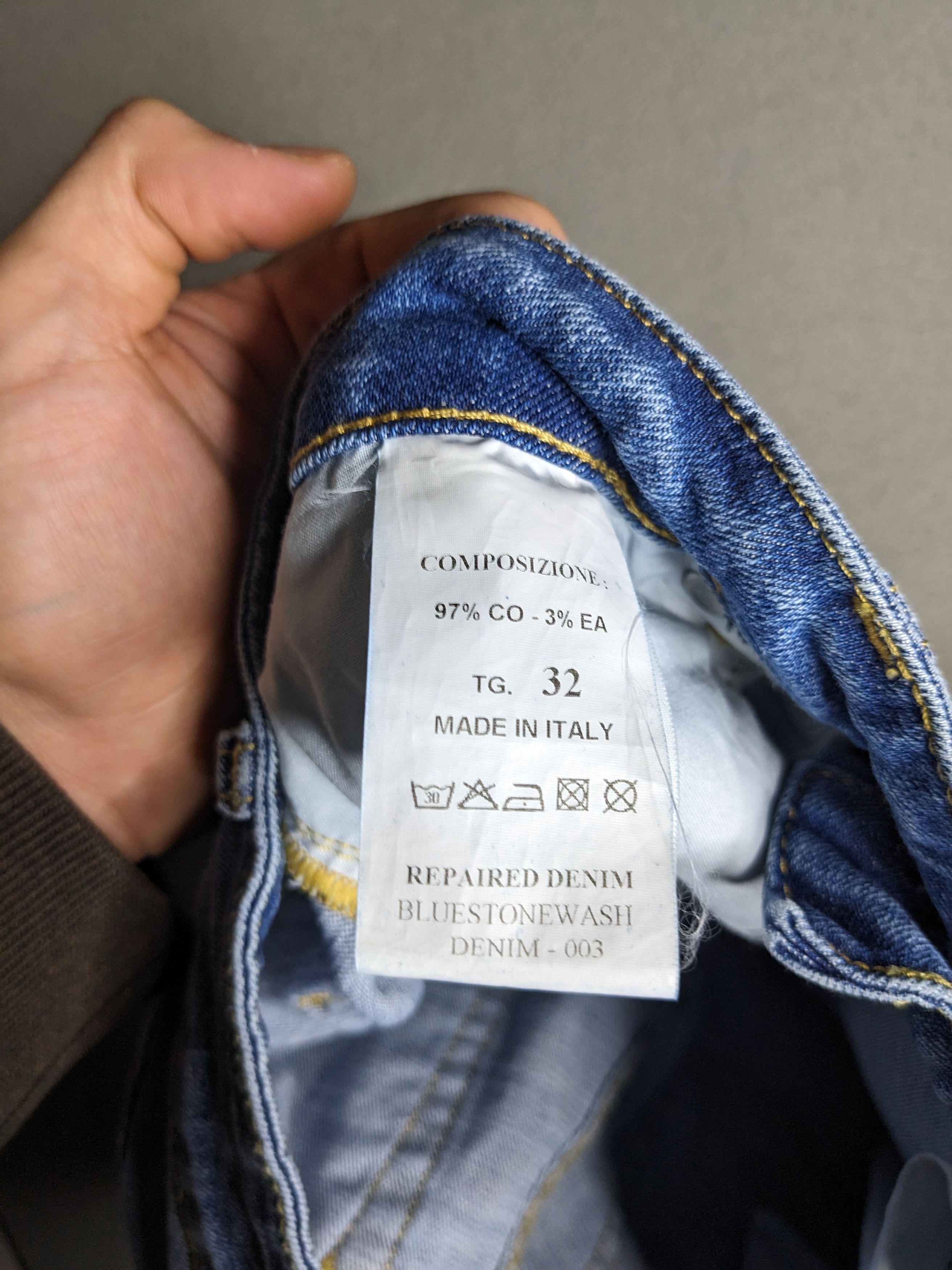 Represent Clo. Represent Repaired Denim 32x30 Distressed Skinny Jeans Italy Size US 32 / EU 48 - 14 Thumbnail