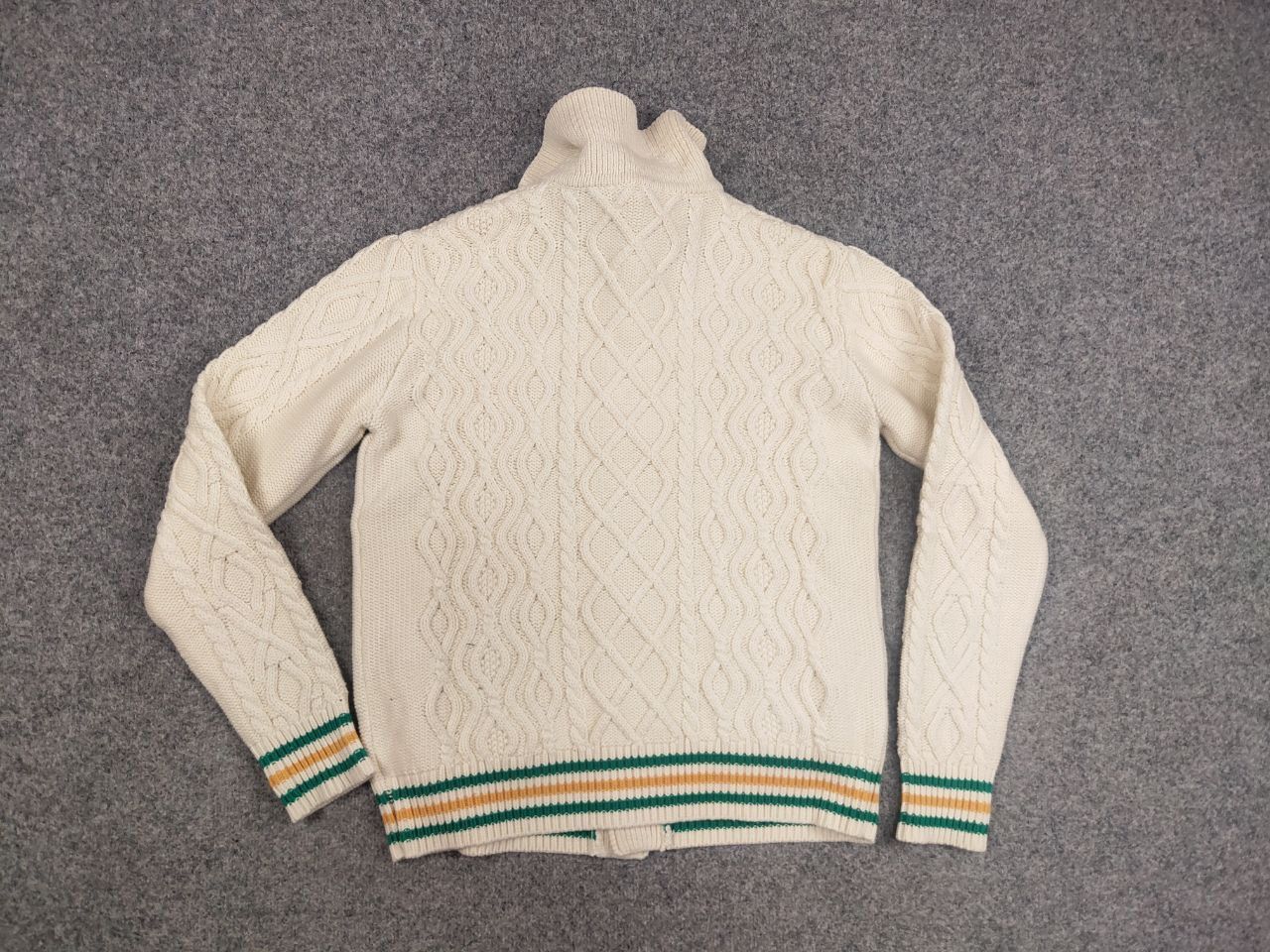 Creep Creep by Hiroshi Awai Design Beige Knit Bottom Cardigan Size US XL / EU 56 / 4 - 14 Thumbnail