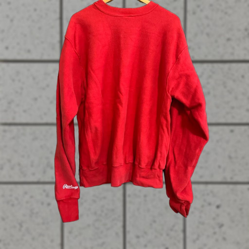 Vintage RAWLINGS Shirt Men 2XL Red Long Sleeve Crew Neck Pullover Sweatshirt Logo American Sports Casual Size US XXL / EU 58 / 5 - 1 Thumbnail