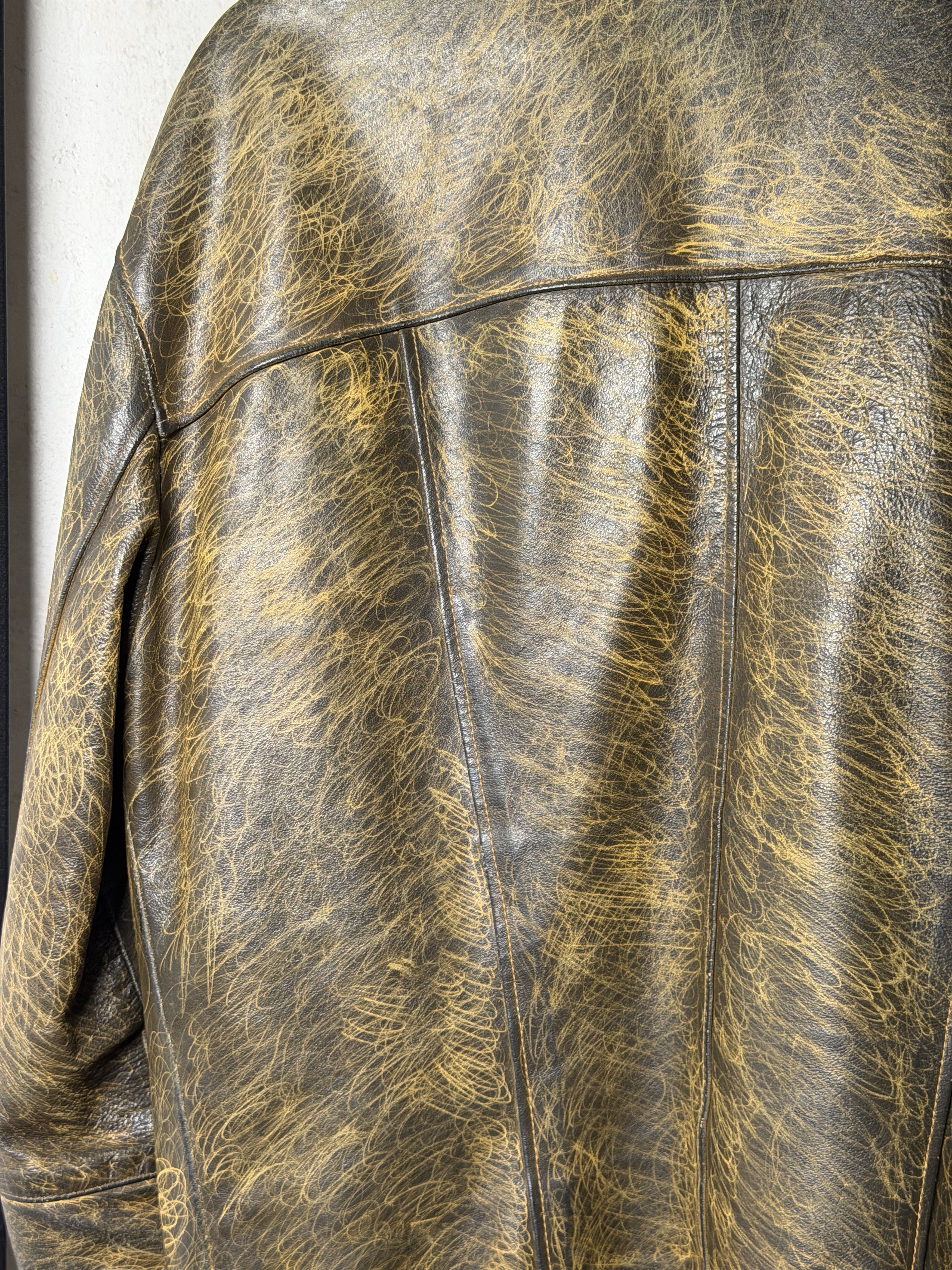Genuine Leather Boxy Italian Genuine Leather Padded Jacket Size US XL / EU 56 / 4 - 7 Thumbnail