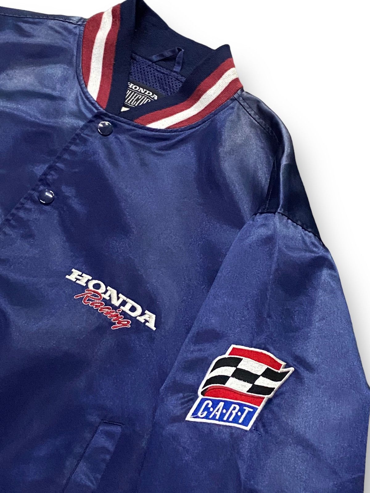 Honda × Vintage Vintage 90s Honda Racing Embroidered Sun faded Bomber Jacket Size US L / EU 52-54 / 3 - 5 Thumbnail