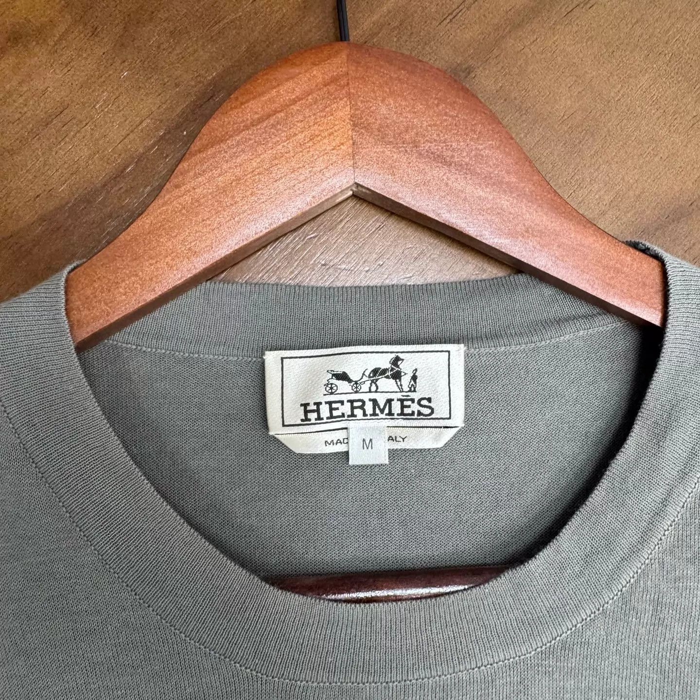 Hermes Hermès Knit Short Sleeve Blue-Green M Size US M / EU 48-50 / 2 - 5 Thumbnail