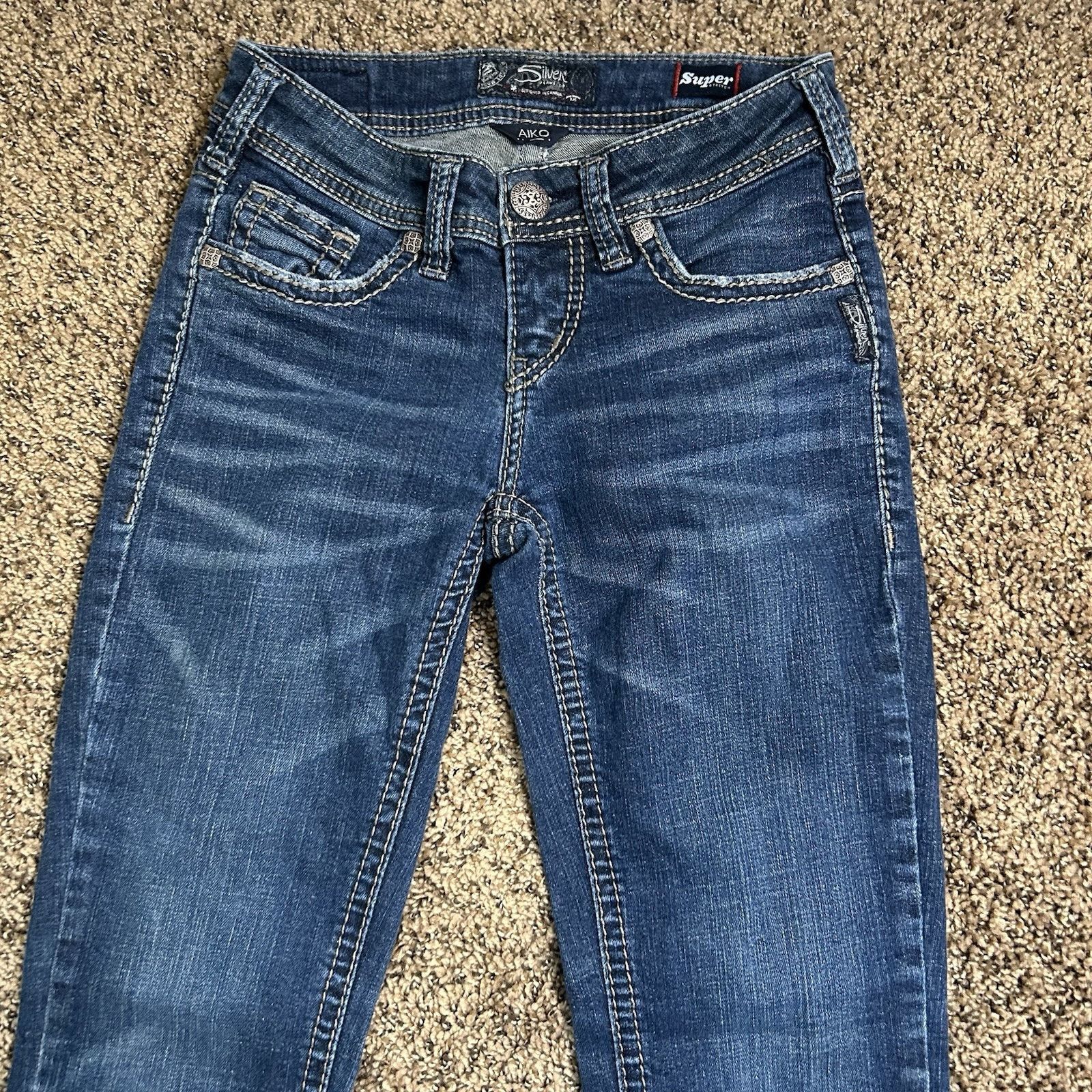 Silver Jeans Co. Silver Jeans Women W26xL33 AIKO Mid Boot Bootcut Stretch Fit Size 26" / US 2 / IT 38 - 2 Thumbnail
