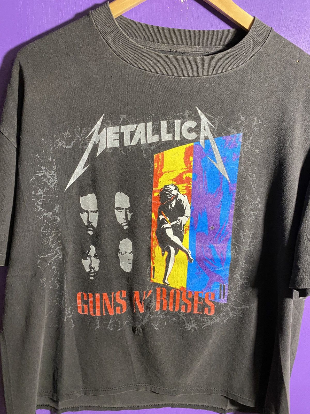 Band Tees Vintage 1992 Metallica/Guns N Roses tour tee Size US XL / EU 56 / 4 - 3 Thumbnail