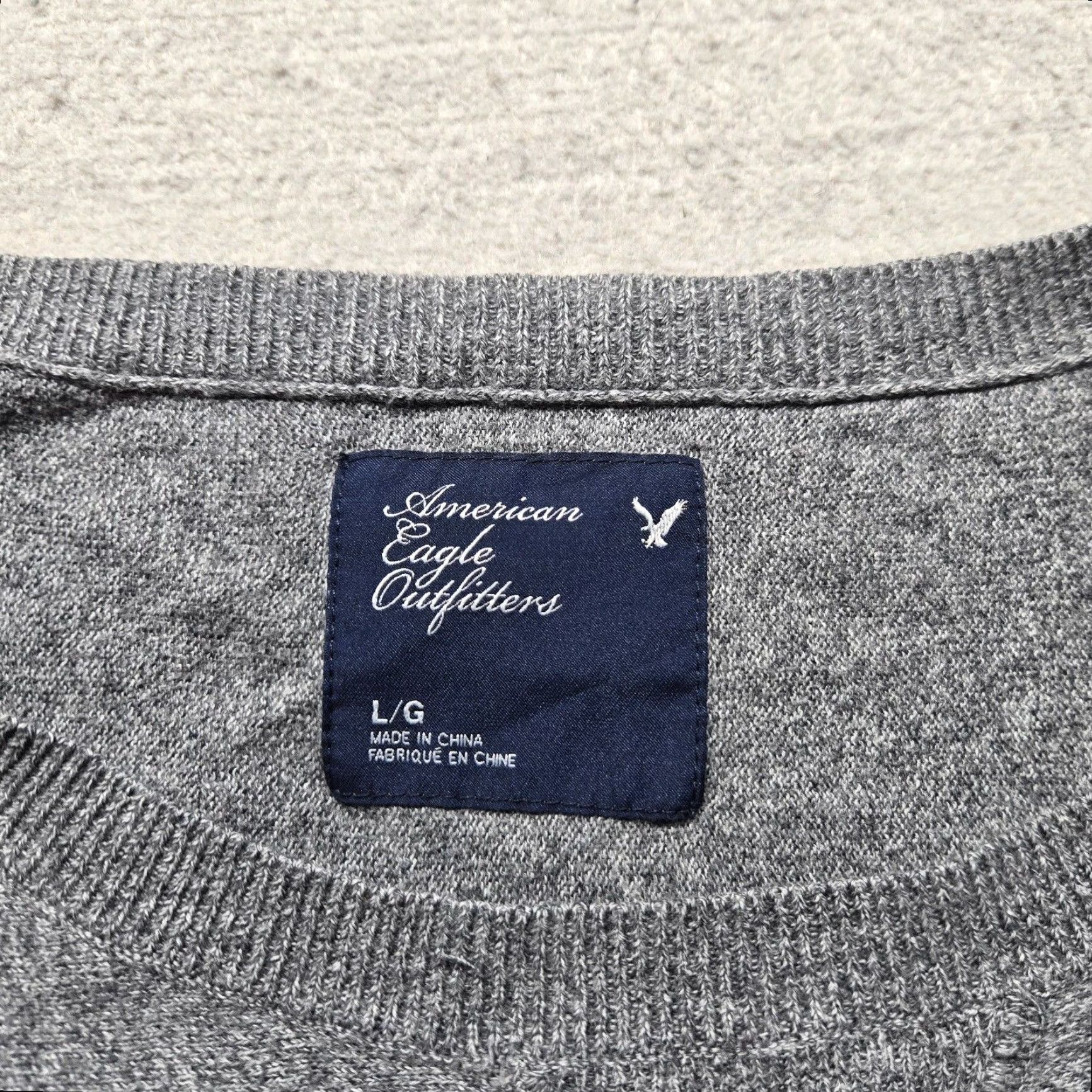 American Eagle Outfitters American Eagle Lightweight Gray Pullover Sweater Women's Large Size L / US 10 / IT 46 - 2 Thumbnail