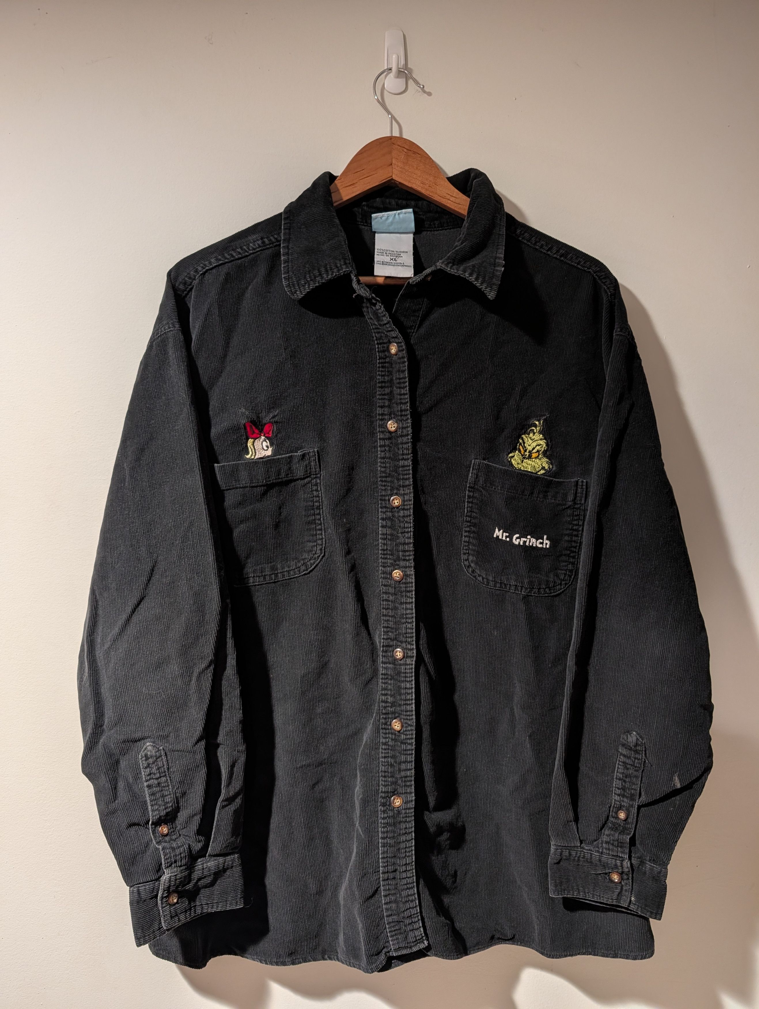 Vintage Vintage Dr. Seuss The Grinch Stole Christmas Corduroy Shirt Size US XL / EU 56 / 4 - 1 Thumbnail