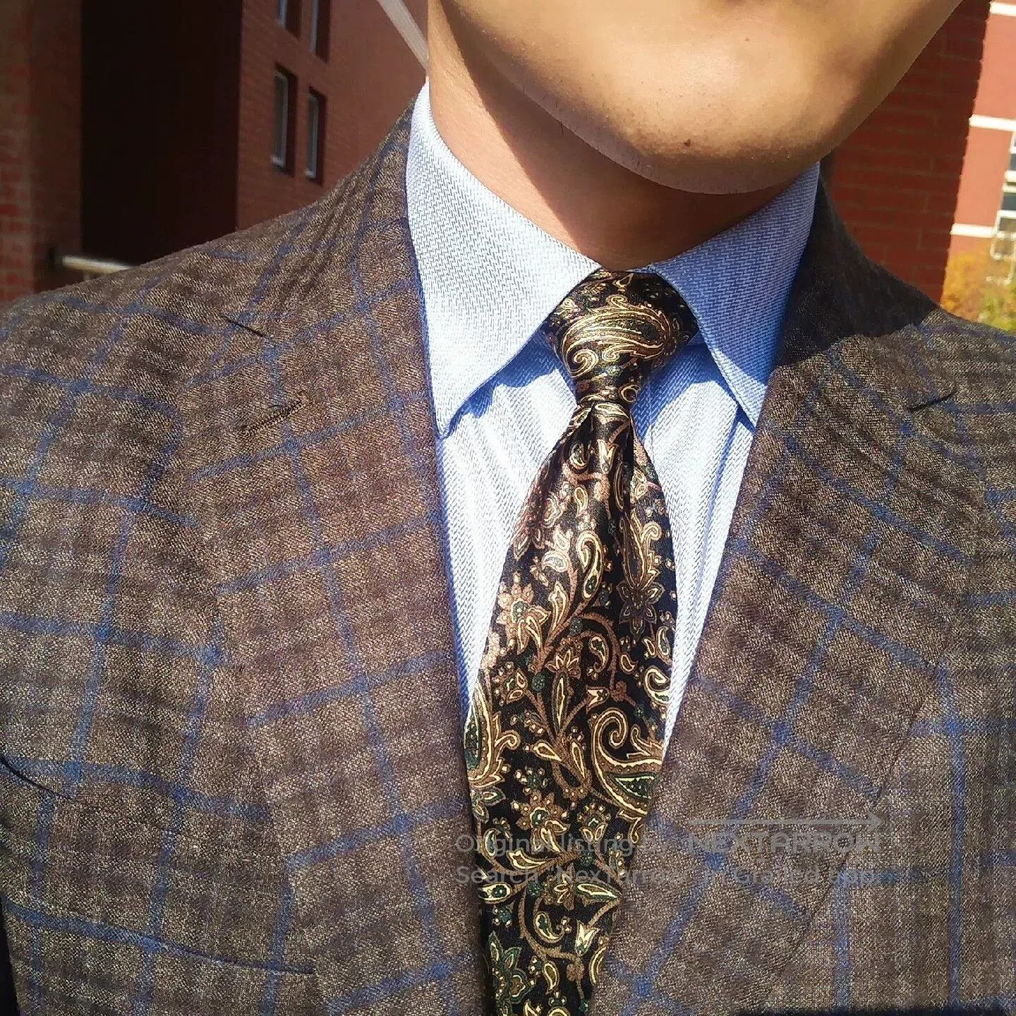 Brioni Classic Beige Checkered Suit Jacket. Size US M / EU 48-50 / 2 - 2 Thumbnail