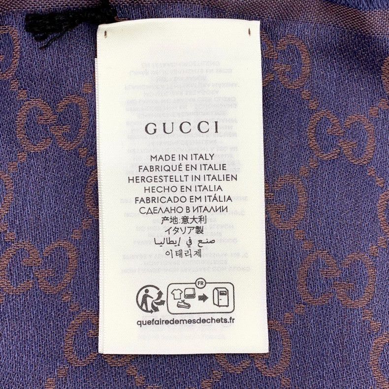 Gucci Gucci Color-matched logo jacquard full-print wool tassel s Size ONE SIZE - 6 Thumbnail