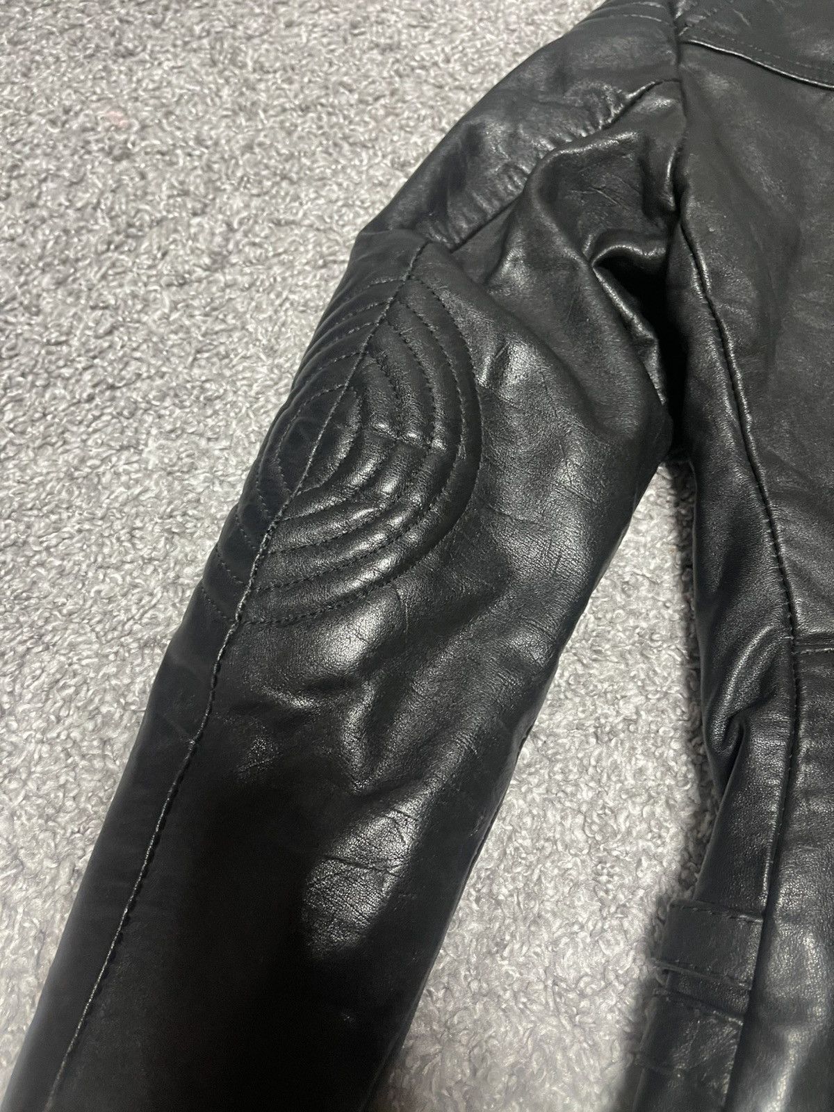 Vintage ECHTES LEDER VINTAGE BIKER LEATHER JACKET SIZE 38 Size XS / US 0-2 / IT 36-38 - 12 Thumbnail