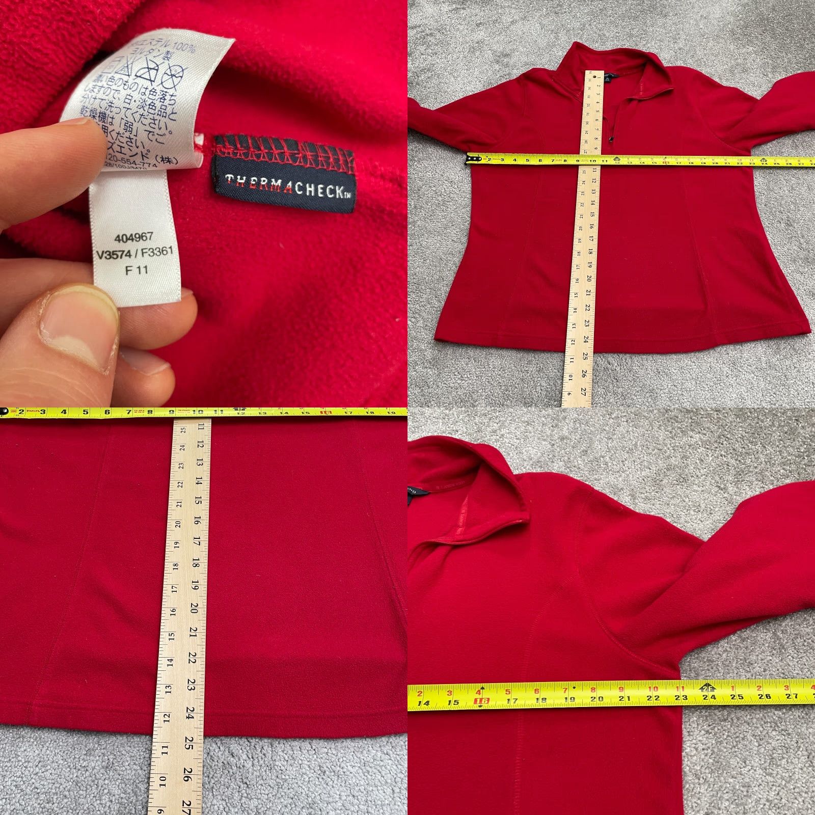 Lands' End Lands' End Thermacheck Fleece Jacket Womens XL Red 1/4 Zip Lightweight Outdoor Shirt Womens XL Red Lands' End Jacket Size XL / US 12-14 / IT 48-50 - 8 Thumbnail