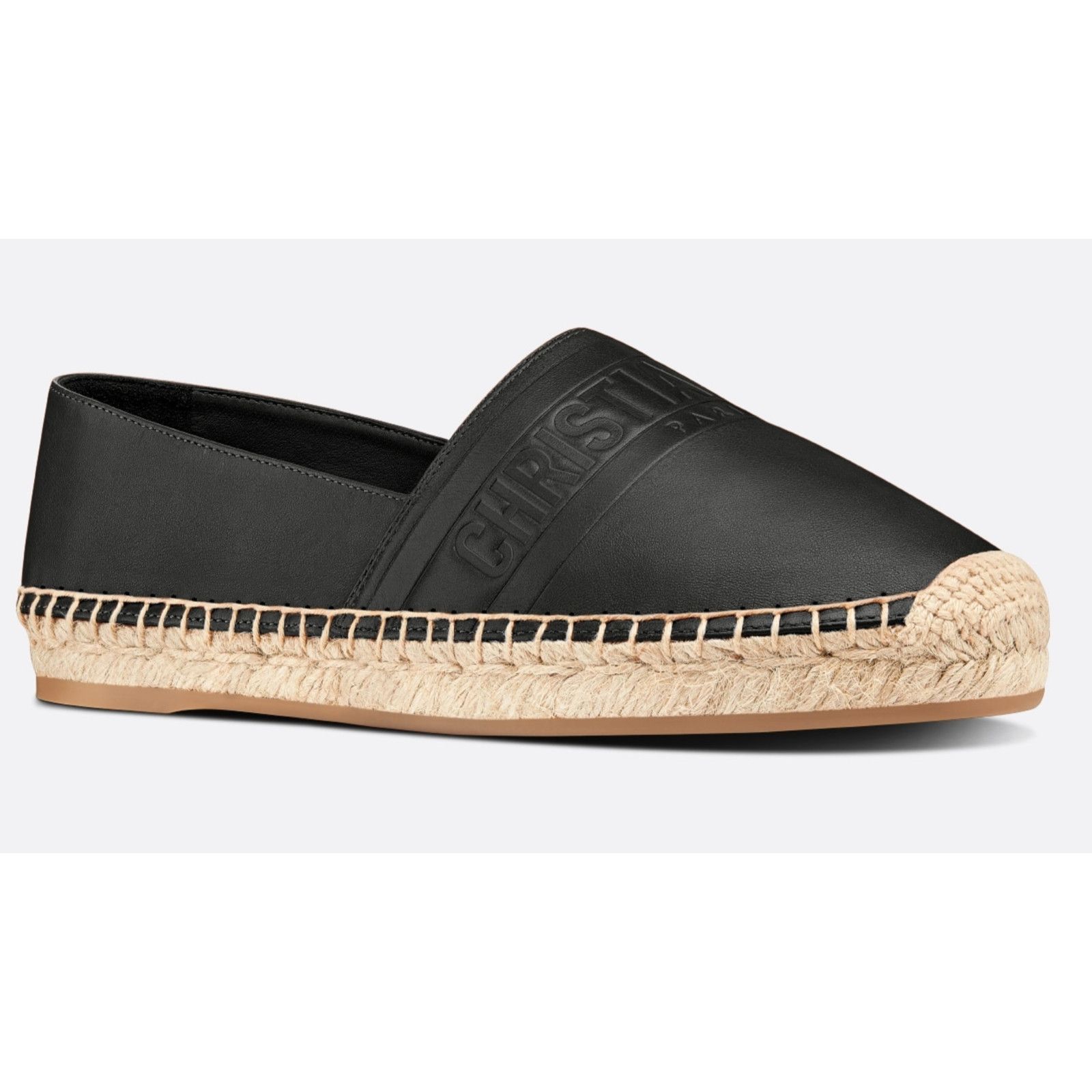 Dior Granville Lambskin Logo Slip Embroidered Espadrille Flat 35 Size US 5 / IT 35 - 1 Thumbnail
