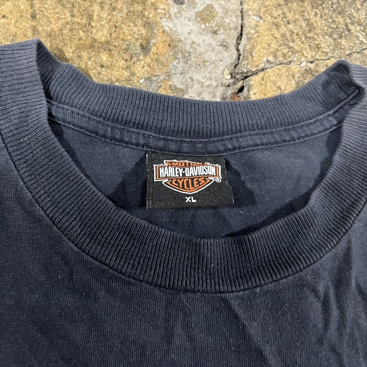 Harley Davidson × Vintage Vintage Harley Davidson Flames Logo Grunge Y2K Tee Shirt Size US XL / EU 56 / 4 - 8 Thumbnail