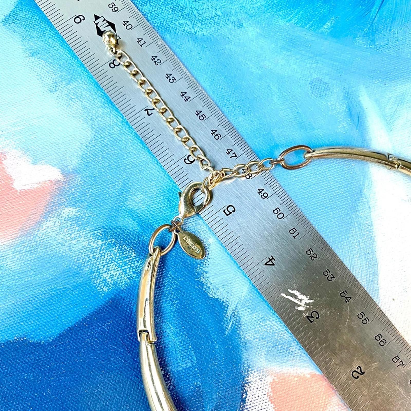 Chicos Chico’s Statement Collar Necklace Blue Stone Tassel Pendant Size ONE SIZE - 8 Thumbnail
