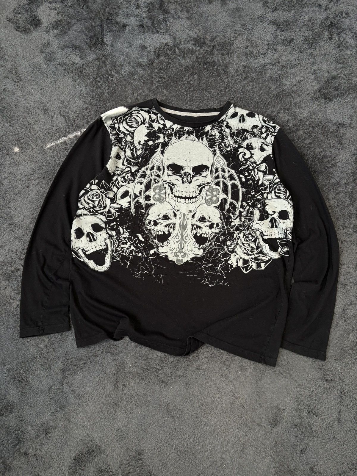 Affliction Affliction Skulls Y2K Ed Hardy Style Tribal Longsleeve Size US L / EU 52-54 / 3 - 1 Thumbnail