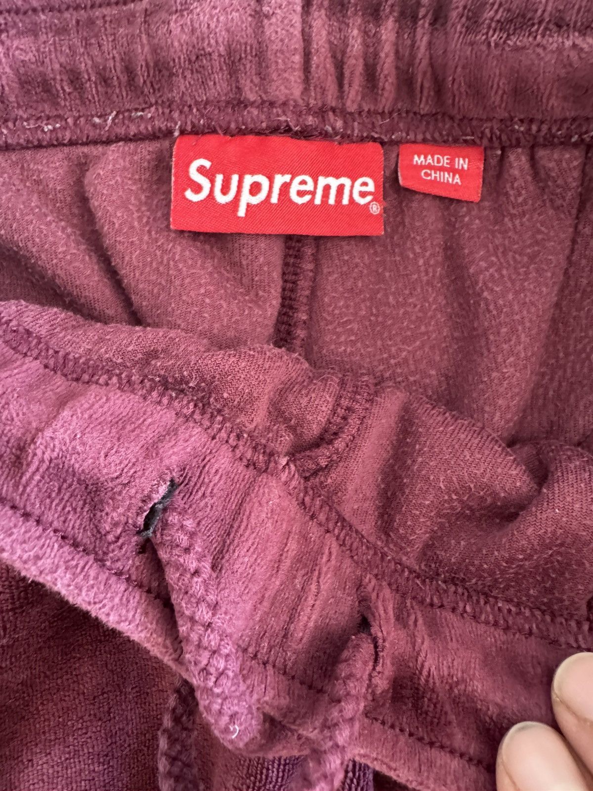 Supreme Supreme Burgundy fleece sweatpants Size US 32 / EU 48 - 4 Thumbnail