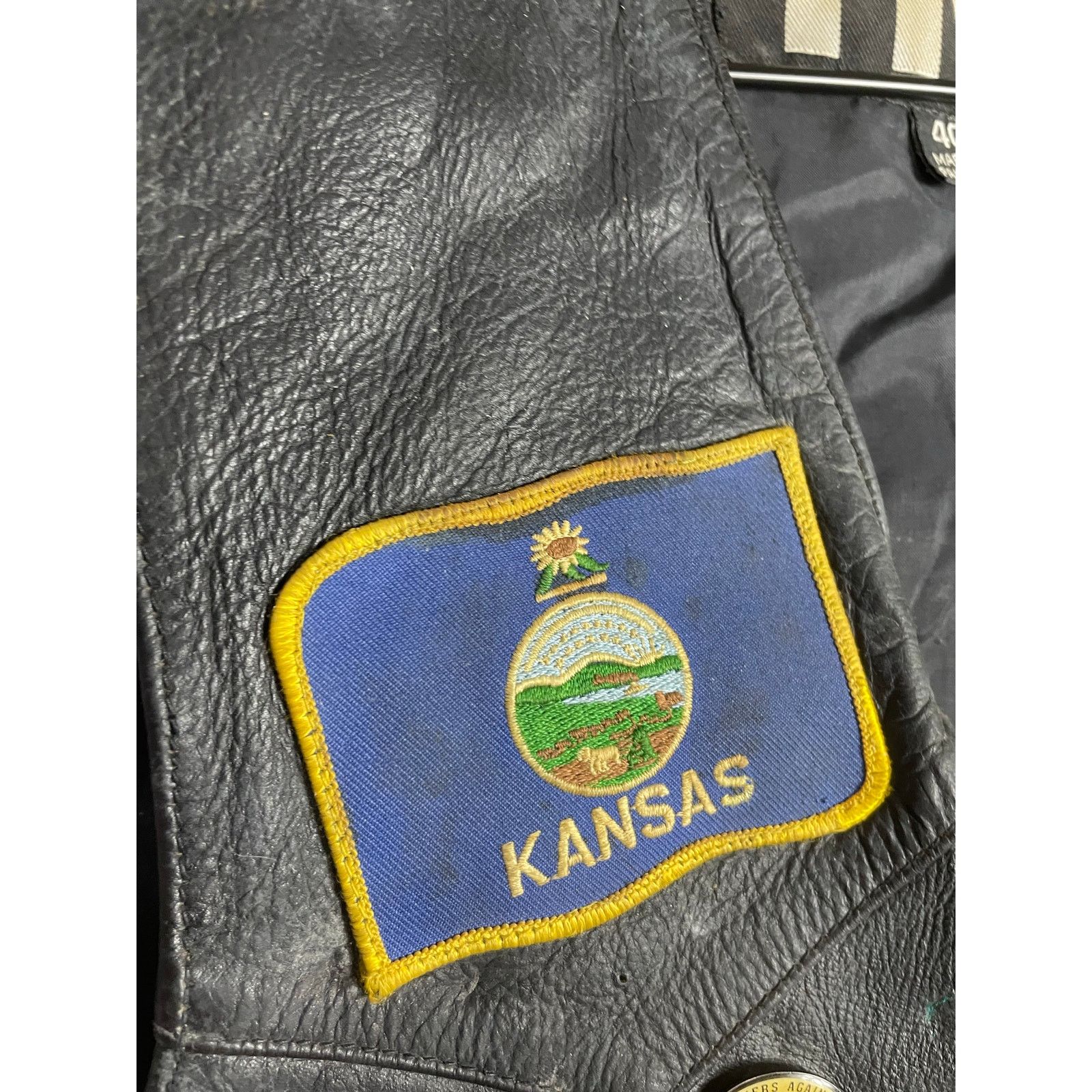 Fmc Vintage FMC Leather Biker Vest Size 40 Patched Sturgis Size US M / EU 48-50 / 2 - 9 Thumbnail