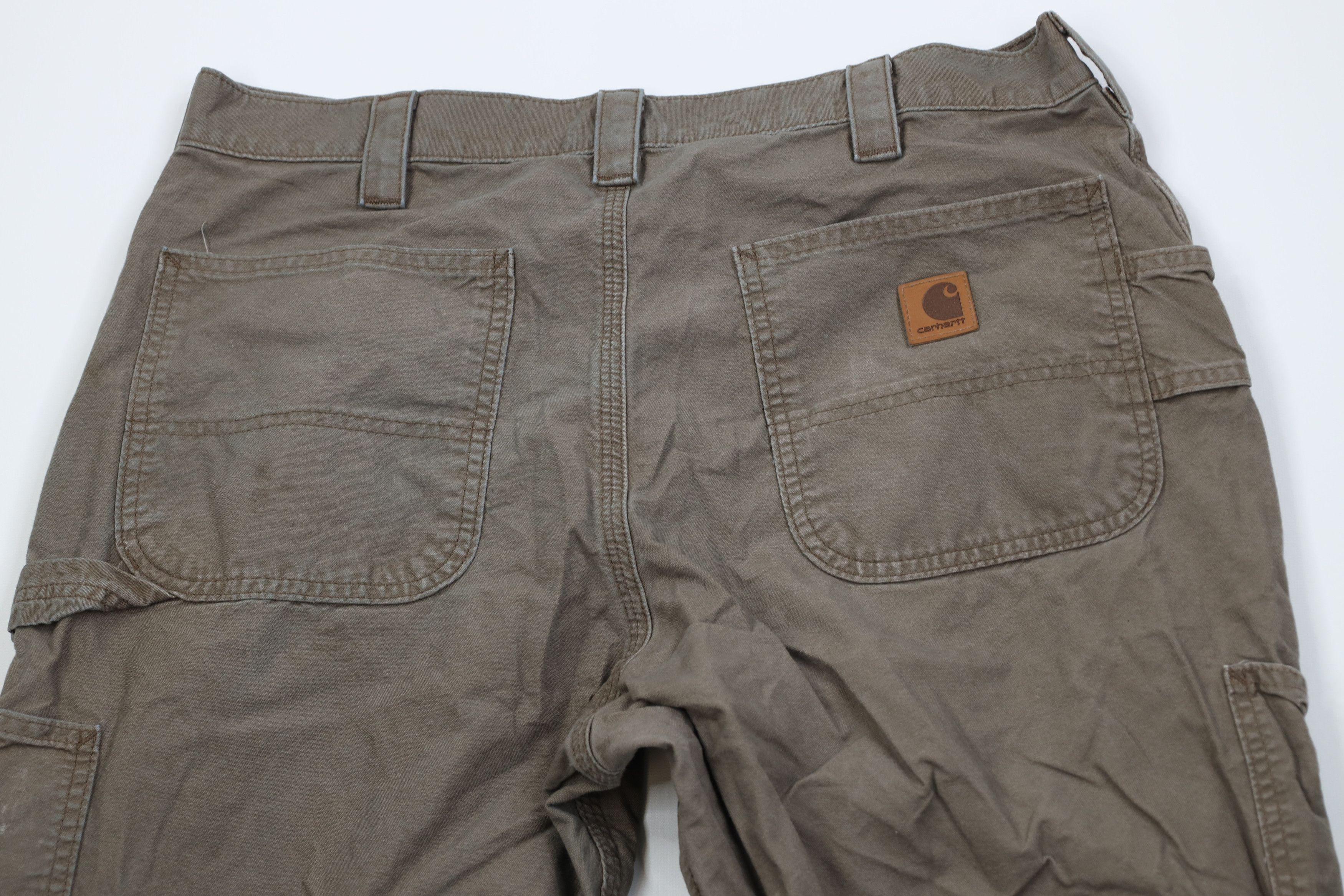 Carhartt Vintage Y2K Carhartt Wide Leg Dungaree Pants Light Brown Size US 36 / EU 52 - 9 Thumbnail