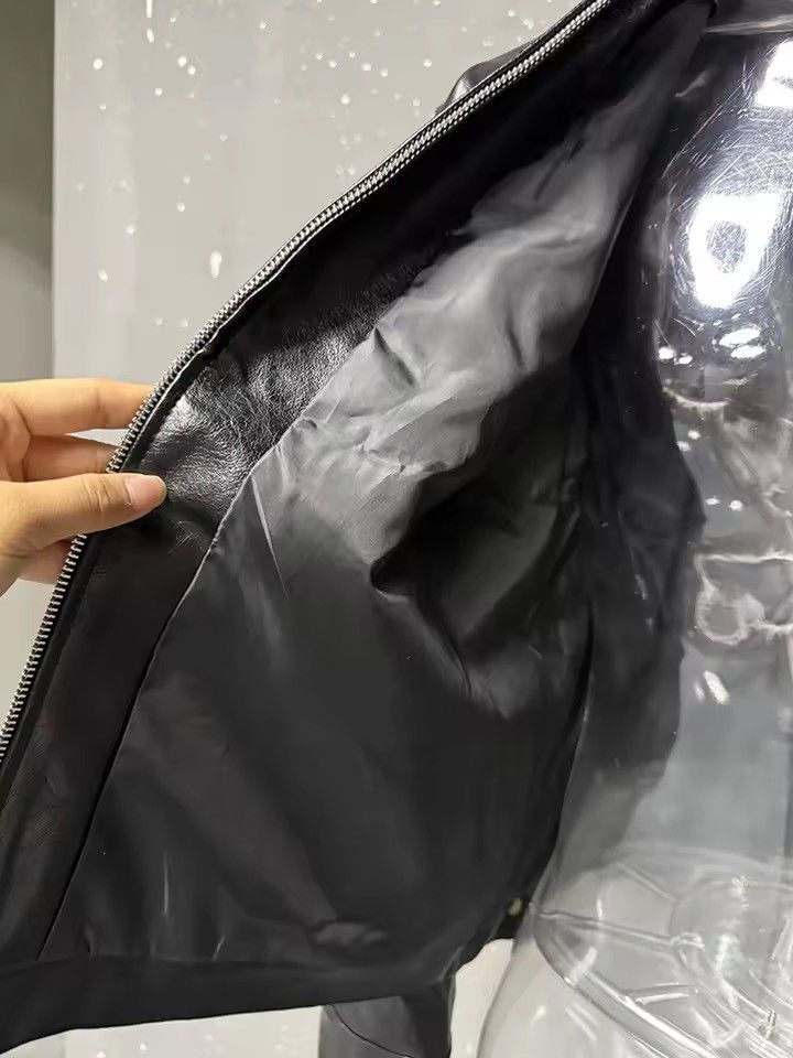 Japanese Brand Black Faux Leather Graphic Print Jacket, Relaxed Fit Size US L / EU 52-54 / 3 - 10 Thumbnail