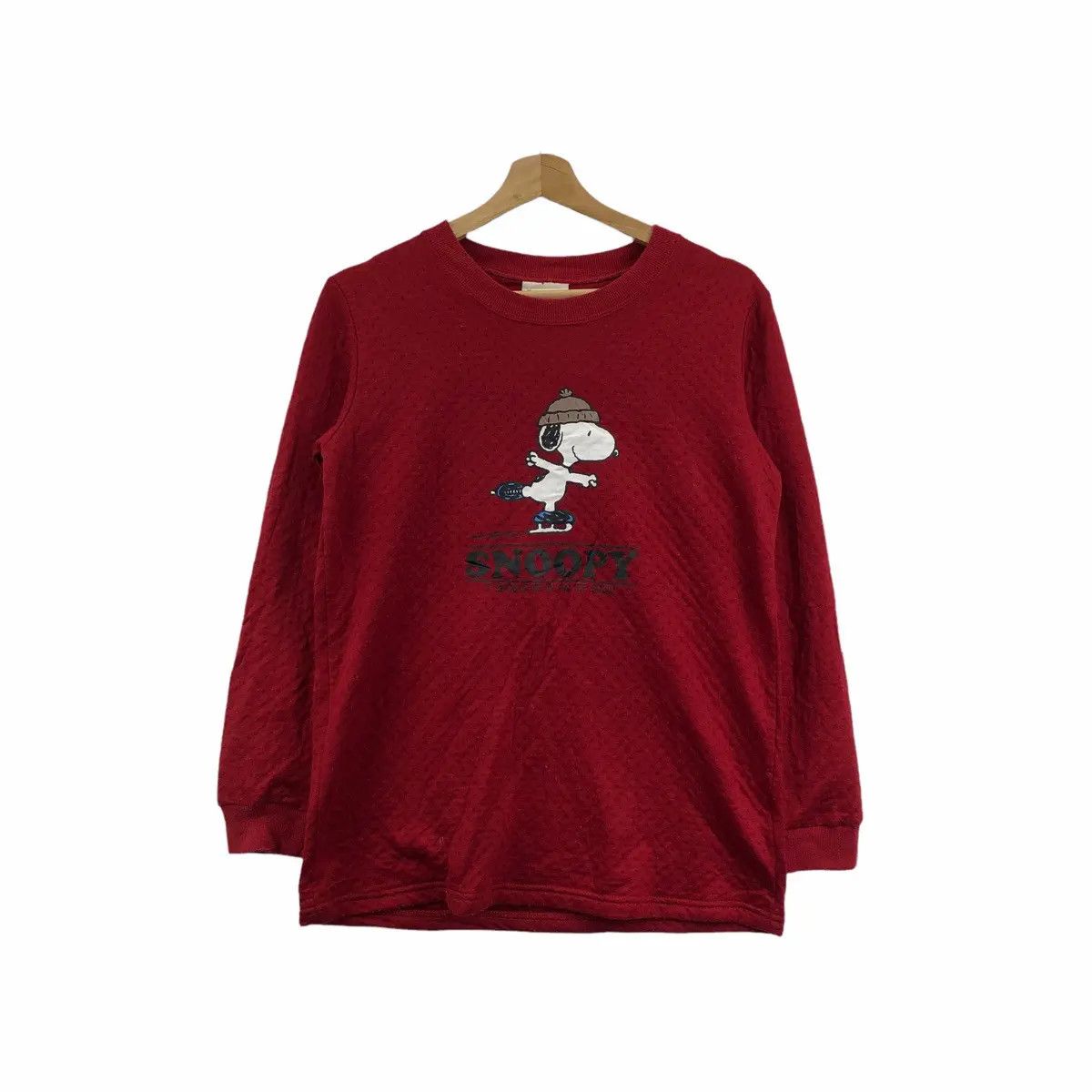 Peanuts Vtg 90’ PEANUTS SNOOPY CARTOON Red Sweatshirt Sweater Size S / US 4 / IT 40 - 1 Thumbnail