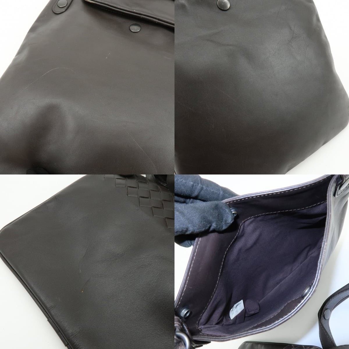Bottega Veneta Bottega Veneta Intrecciato Calfskin Crossbody Bag Brown Size ONE SIZE - 7 Thumbnail