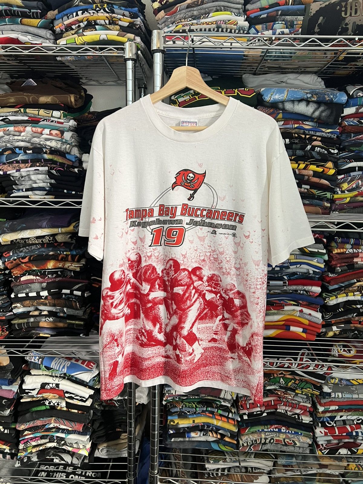 NFL 2001 Tampa Bay Buccaneers AOP Keyshawn Johnson Tee Size US L / EU 52-54 / 3 - 1 Thumbnail