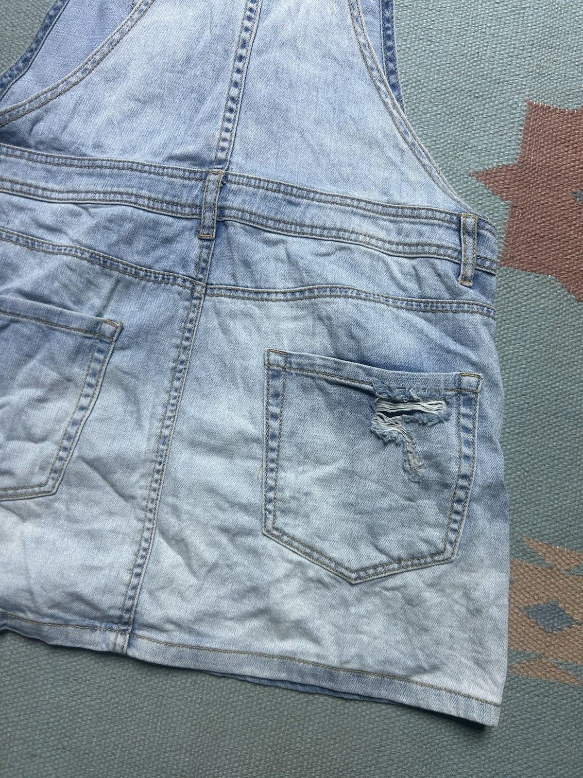 Forever 21 Forever 21 denim shortalls overalls skirt dress jumper M Size 32" / US 10 / IT 46 - 7 Thumbnail
