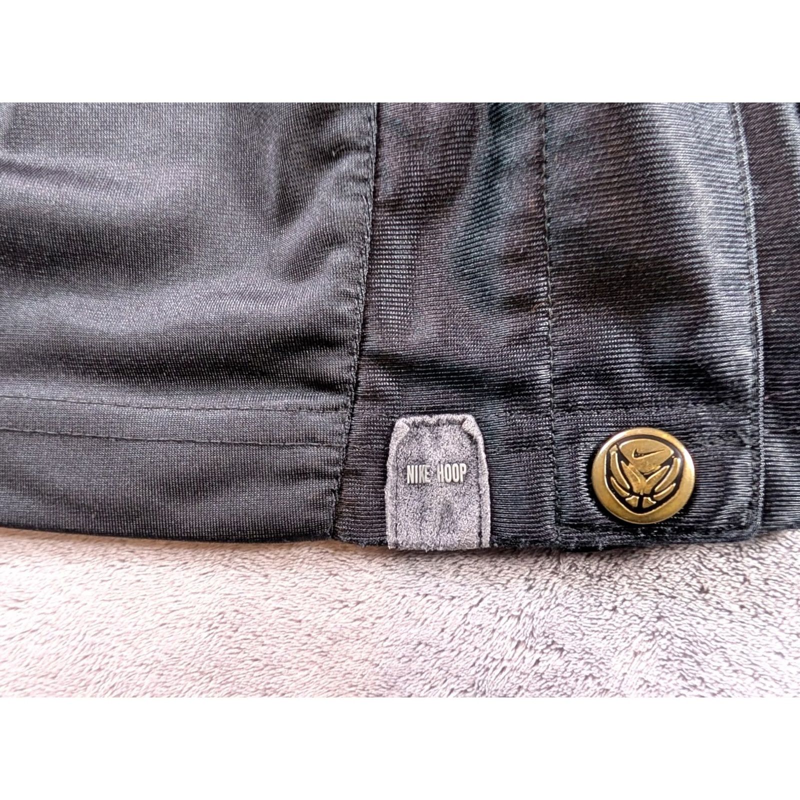 Nike VTG Nike Tear Away Pants Mens L Black Dazzle Shiny Snap Basketball Y2K 90s READ! Size US 33 - 4 Thumbnail