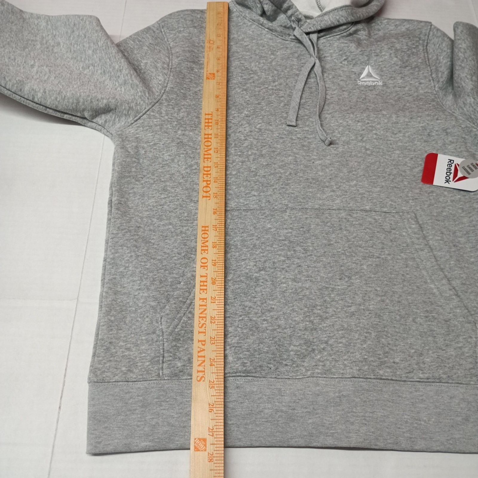 Reebok Reebok Delta Logo Hoodie Men's Size M Heather Gray Pocket Size US M / EU 48-50 / 2 - 7 Thumbnail
