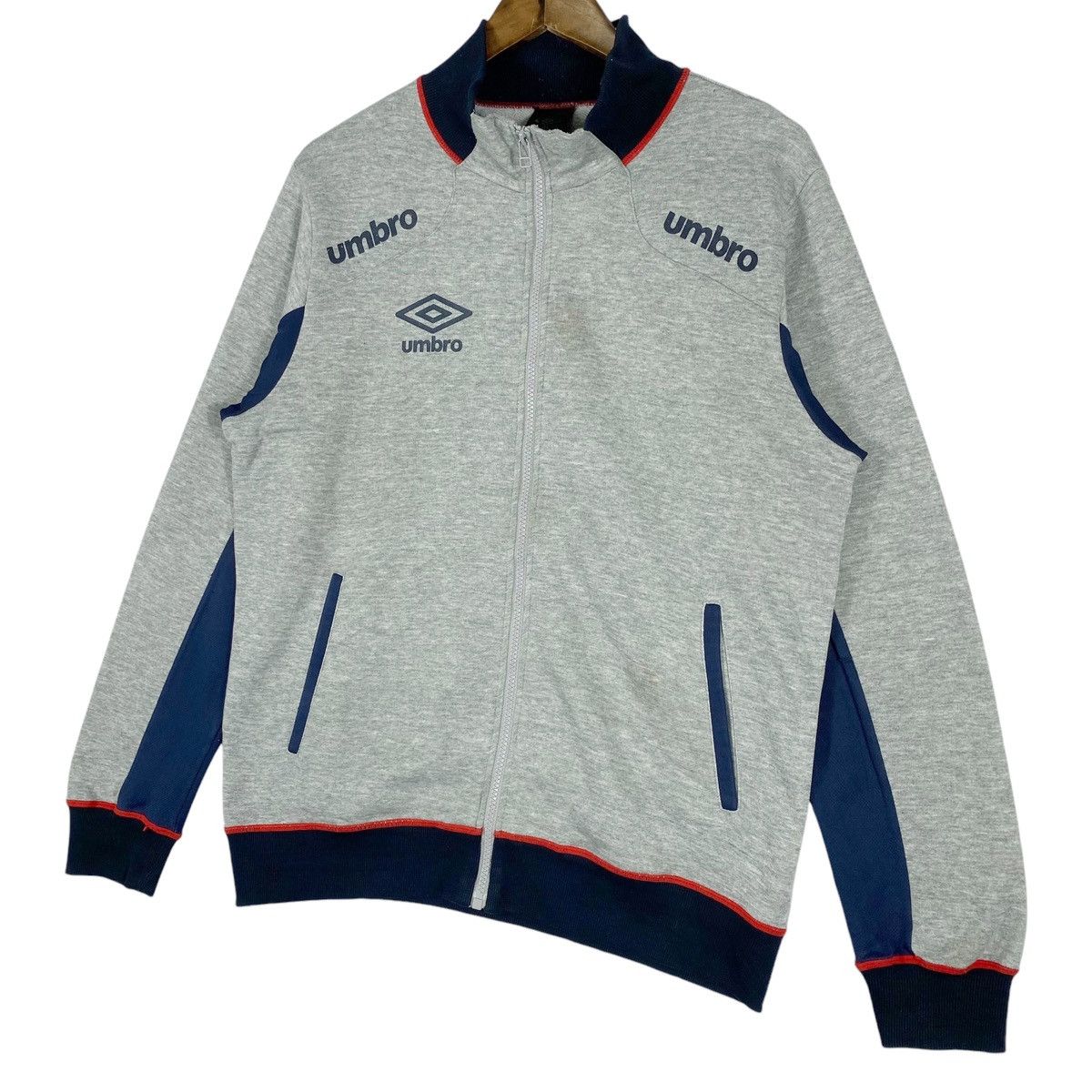 Umbro × Vintage Vintage Umbro Full Zip Sweatshirt Grey Pullover Jumper Size US L / EU 52-54 / 3 - 2 Thumbnail