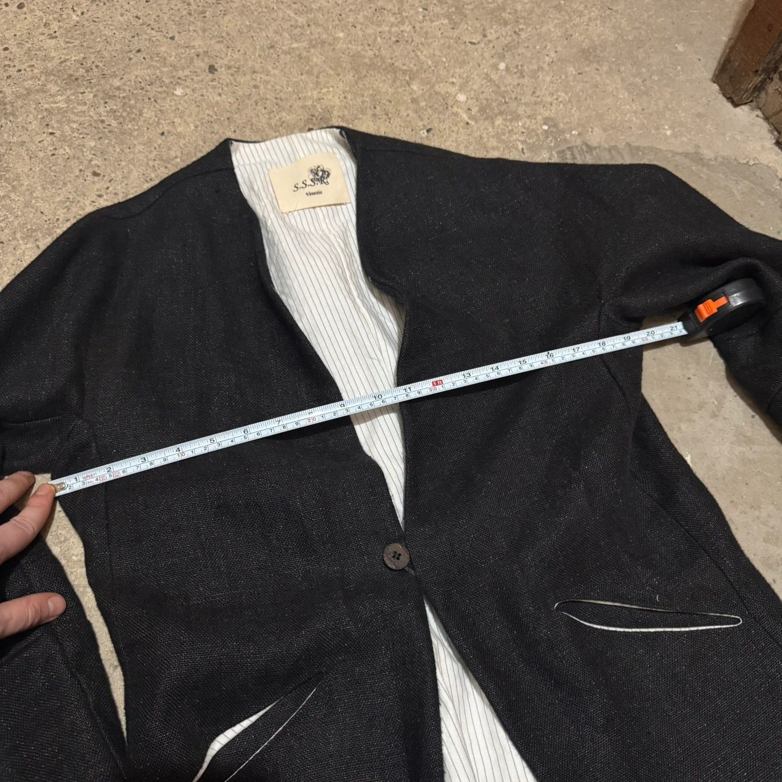 SSSR Venezia S.S.S.R Venezia ( Marc point ) linen one button blazer Size US S / EU 44-46 / 1 - 10 Thumbnail