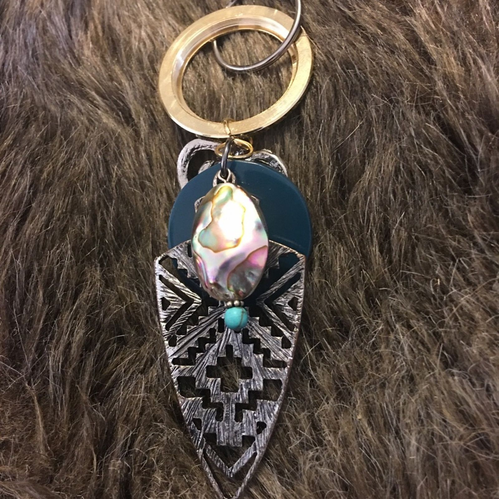Vintage Vintage repurpose salvaged estate gem keychain Size ONE SIZE - 4 Thumbnail
