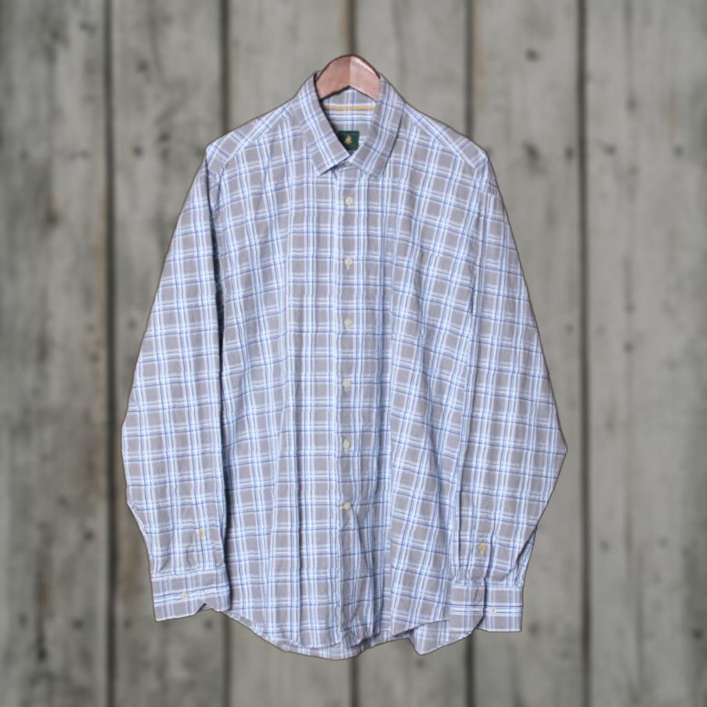 Robert Talbott VINTAGE Robert Talbott Classic Fit Blue Plaid Long Sleeve Button Front Shirt XL Mens Size US XL / EU 56 / 4 - 1 Thumbnail